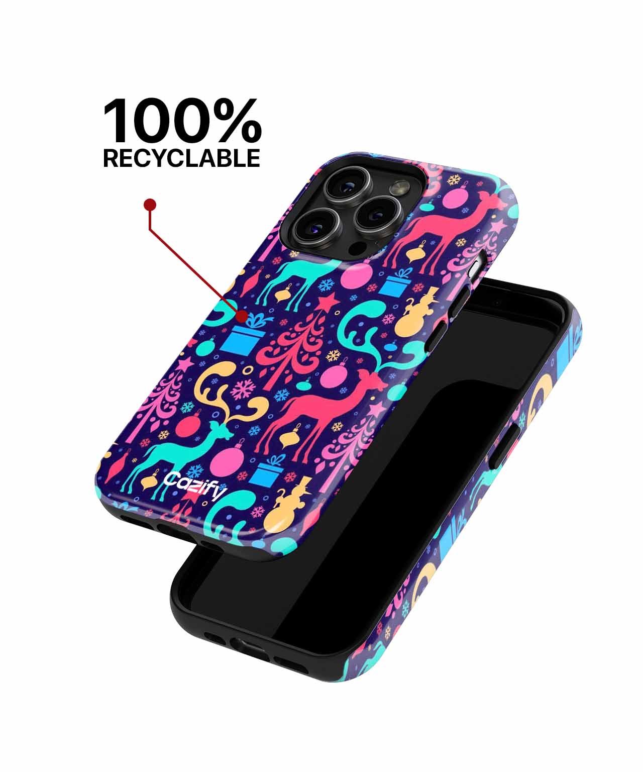 Cheerful Colorful Holiday Wonderland iPhone case Case Cazify - Delivery Canada
