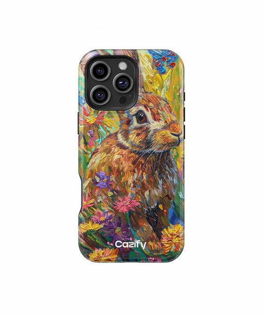 Cheerful Colorful Rabbit in Bloom iPhone case Case Cazify - Delivery Canada