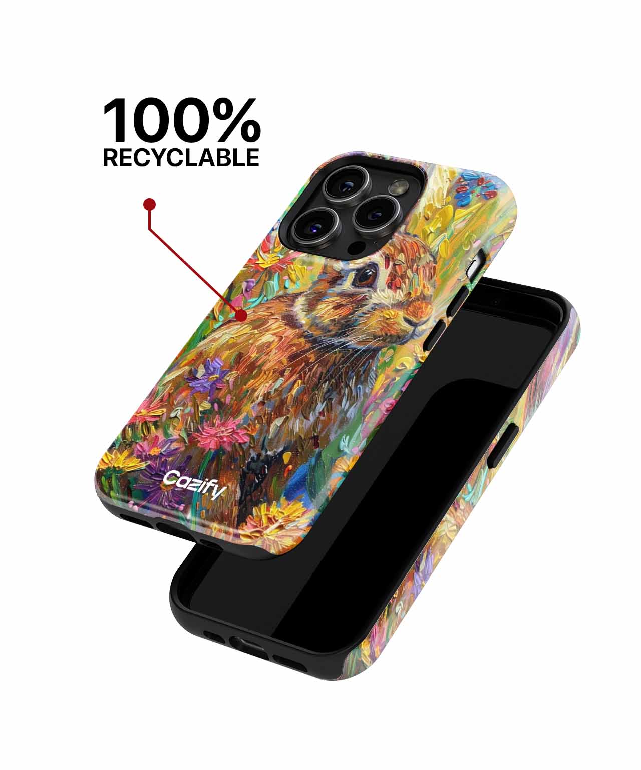 Cheerful Colorful Rabbit in Bloom iPhone case Case Cazify - Delivery Canada