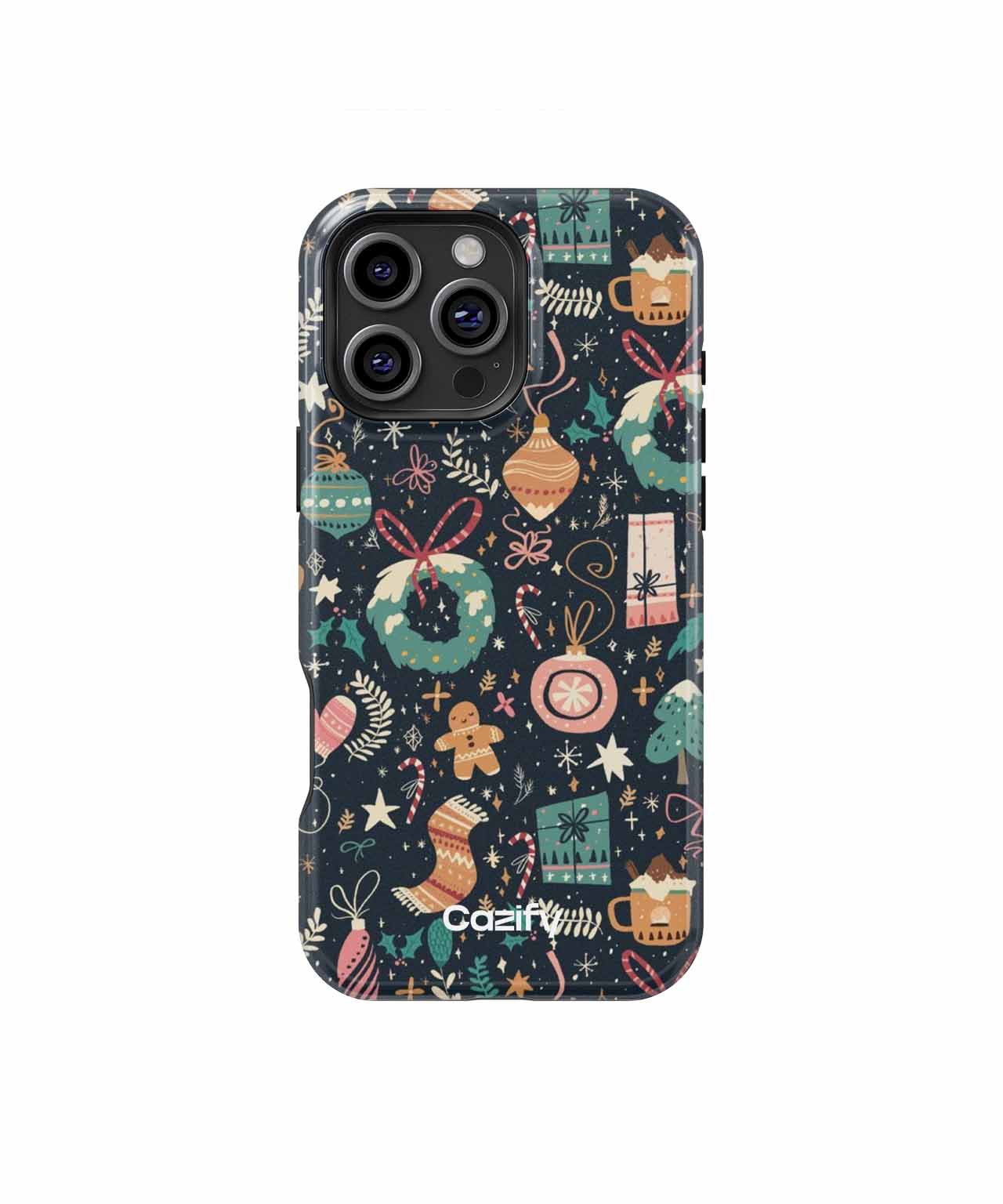 Cheerful Festive Holiday Pattern Full of Joy iPhone case Case Cazify - Delivery Canada