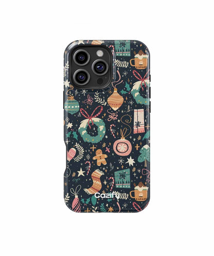 Cheerful Festive Holiday Pattern Full of Joy iPhone case Case Cazify - Delivery Canada