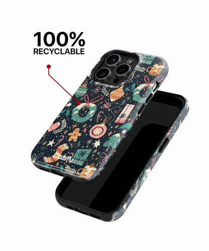 Cheerful Festive Holiday Pattern Full of Joy iPhone case Case Cazify - Delivery Canada