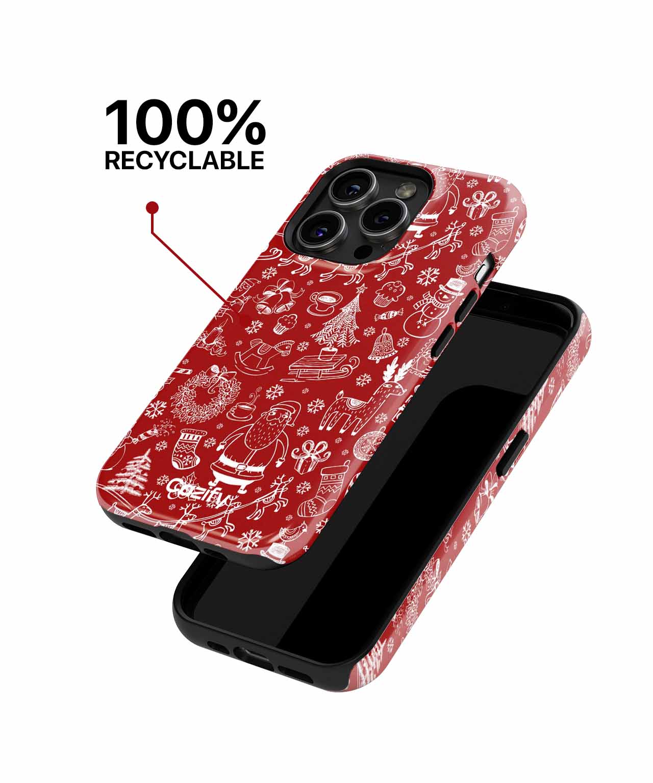 Cheerful Festive Wonderland with Santa iPhone case Case Cazify - Delivery Canada