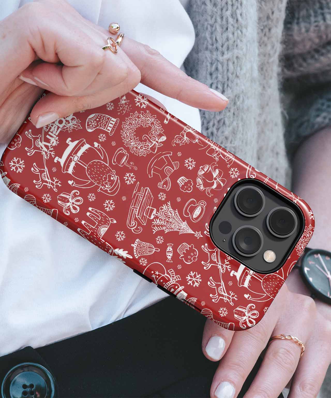 Cheerful Festive Wonderland with Santa iPhone case Case Cazify - Delivery Canada