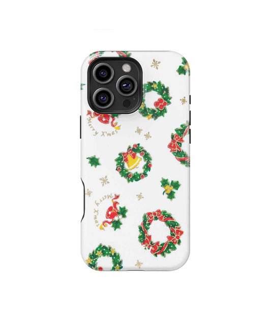 Cheerful Festive Wreaths and Holly iPhone case Case Cazify - Delivery Canada