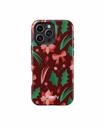 Cheerful Floral Christmas Delight iPhone case Case Cazify - Delivery Canada