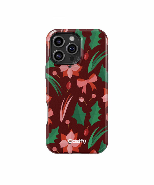 Cheerful Floral Christmas Delight iPhone case Case Cazify - Delivery Canada
