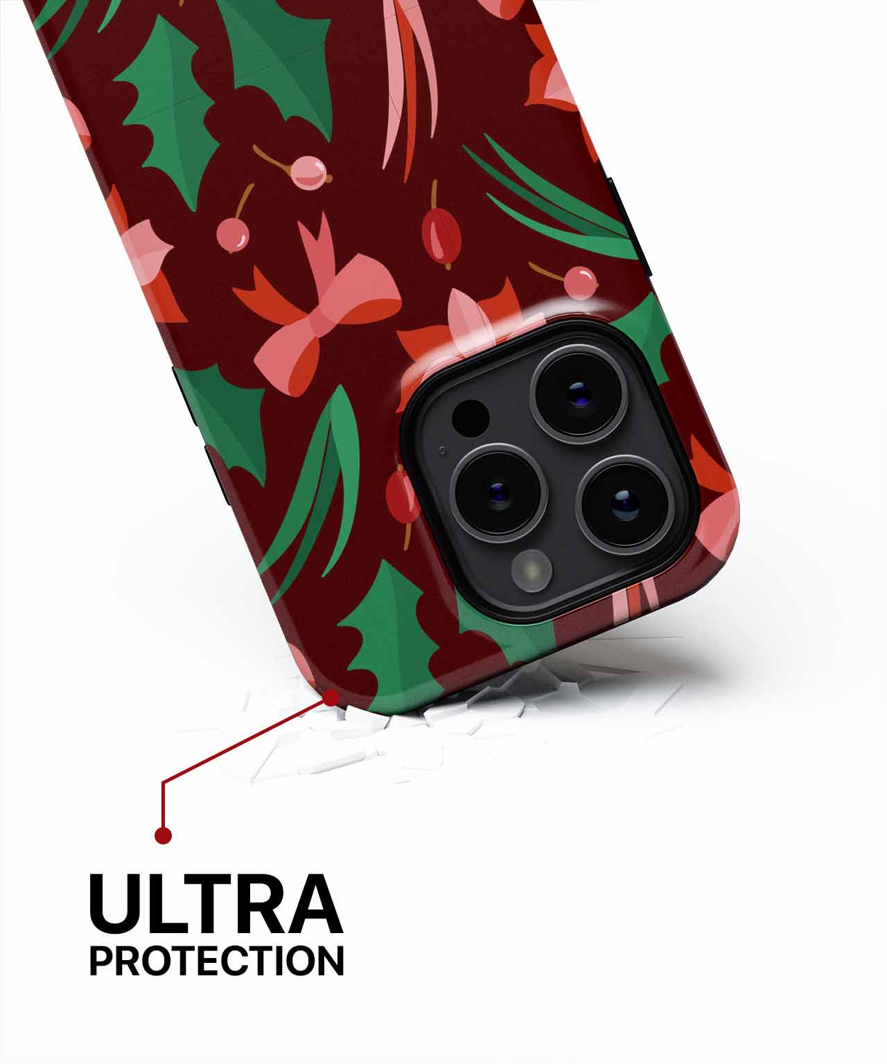 Cheerful Floral Christmas Delight iPhone case Case Cazify - Delivery Canada