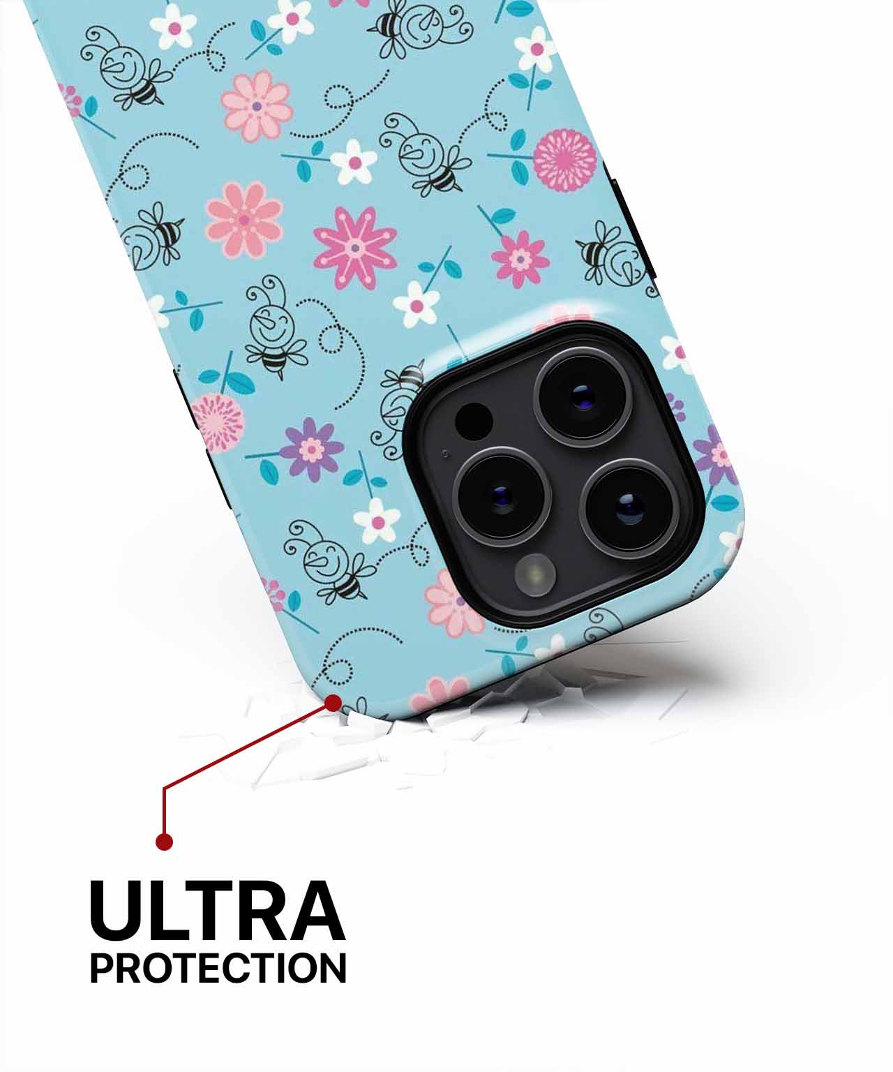 Cheerful Floral Dance on Blue iPhone case Case Cazify - Delivery Canada