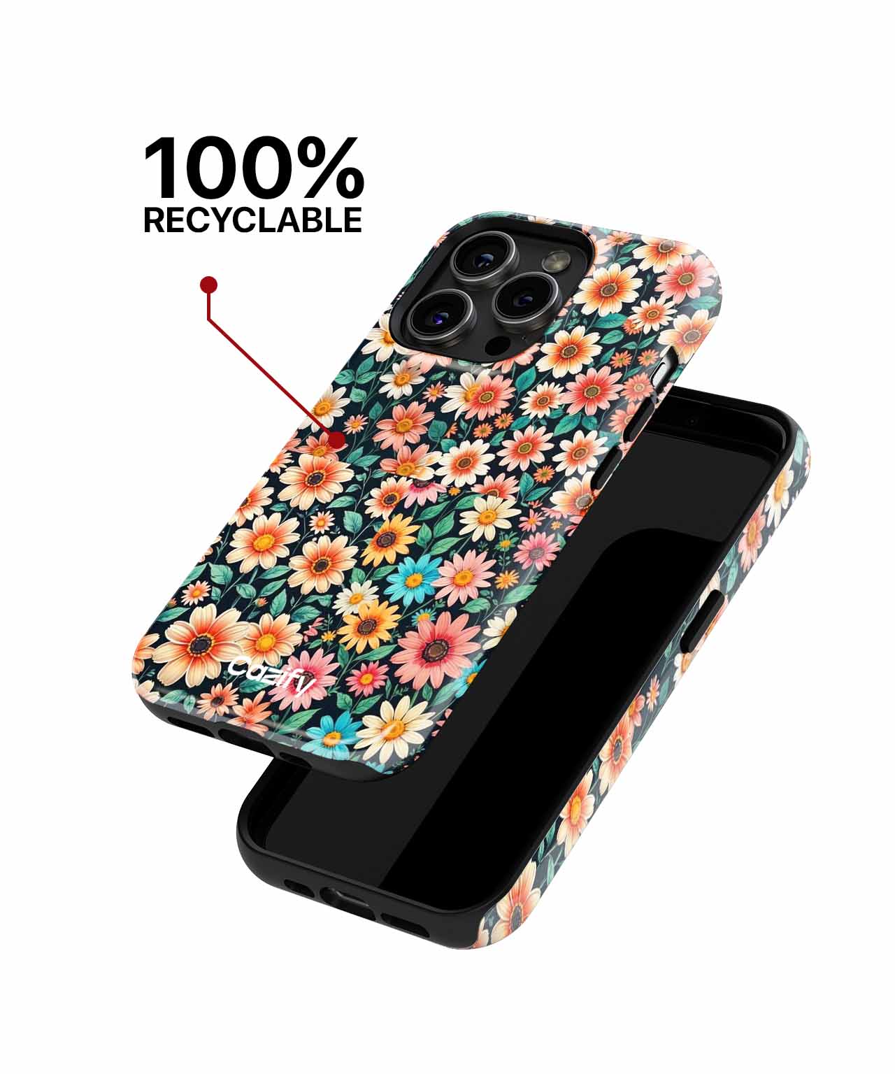 Cheerful Floral Explosion in Full Bloom iPhone case Case Cazify - Delivery Canada