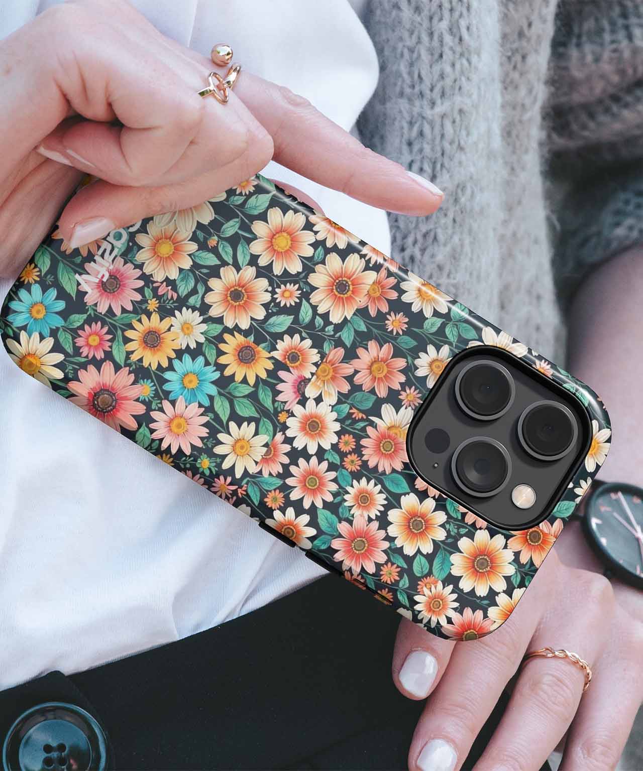 Cheerful Floral Explosion in Full Bloom iPhone case Case Cazify - Delivery Canada