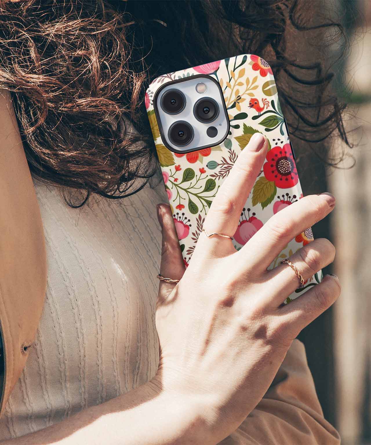 Cheerful Floral Explosion of Color iPhone case Case Cazify - Delivery Canada