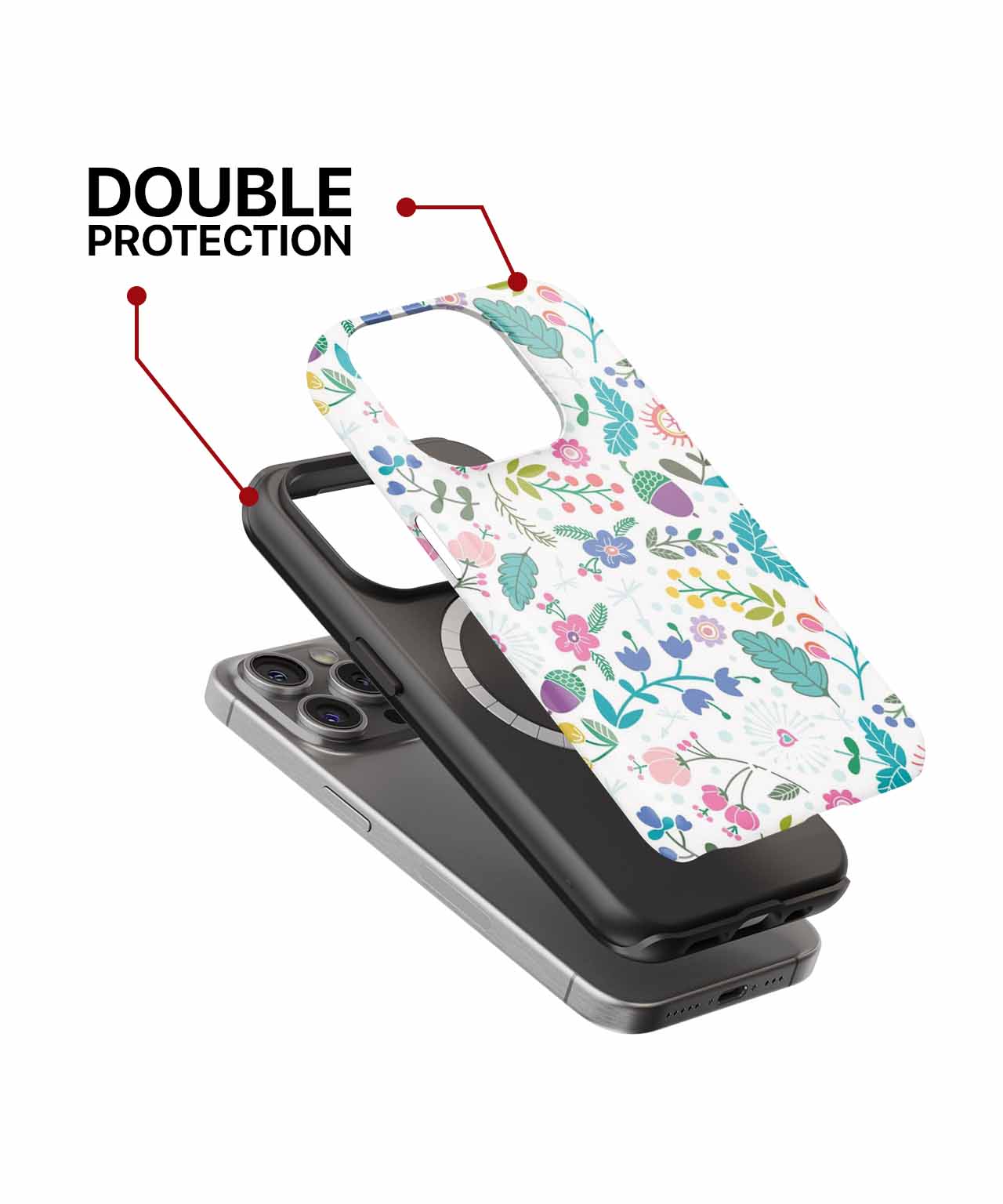 Cheerful Floral Explosion of Colors iPhone case Case Cazify - Delivery Canada