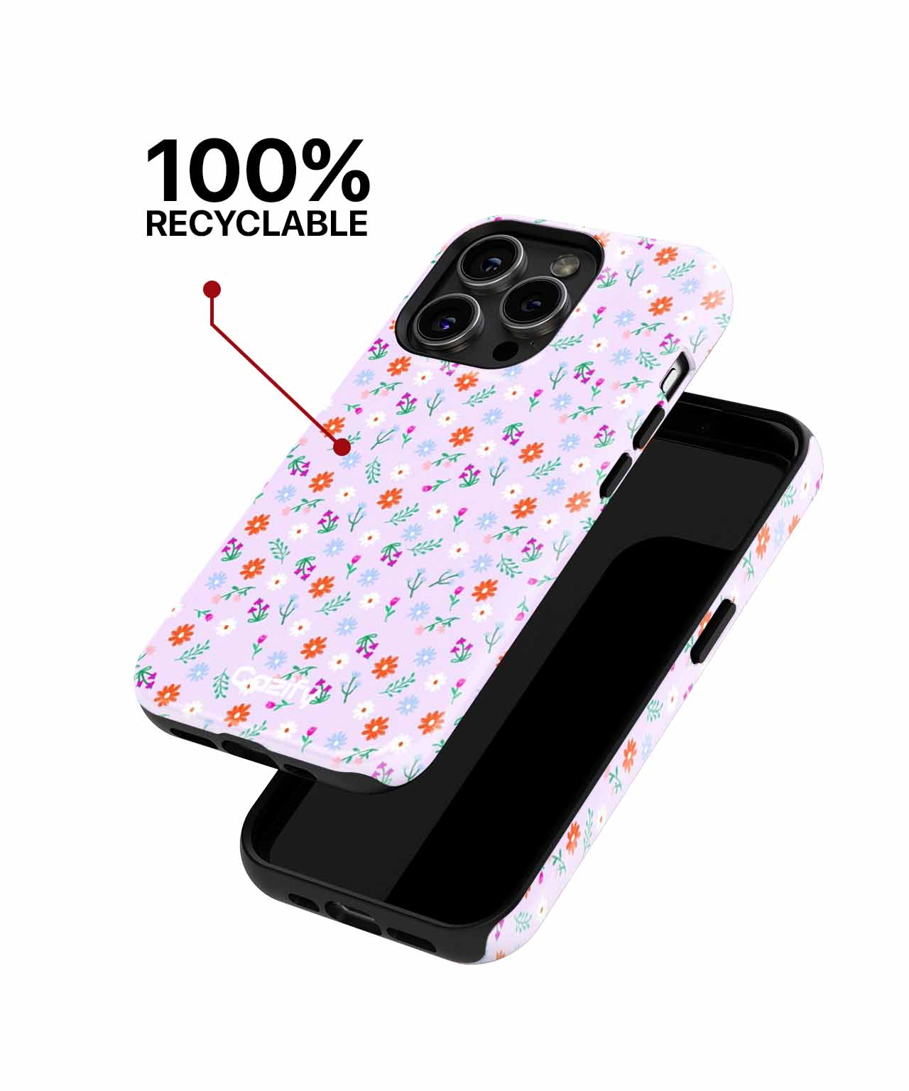 Cheerful Floral Fantasy Wallpaper iPhone case Case Cazify - Delivery Canada