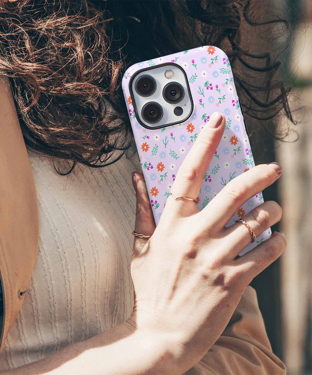 Cheerful Floral Fantasy Wallpaper iPhone case Case Cazify - Delivery Canada