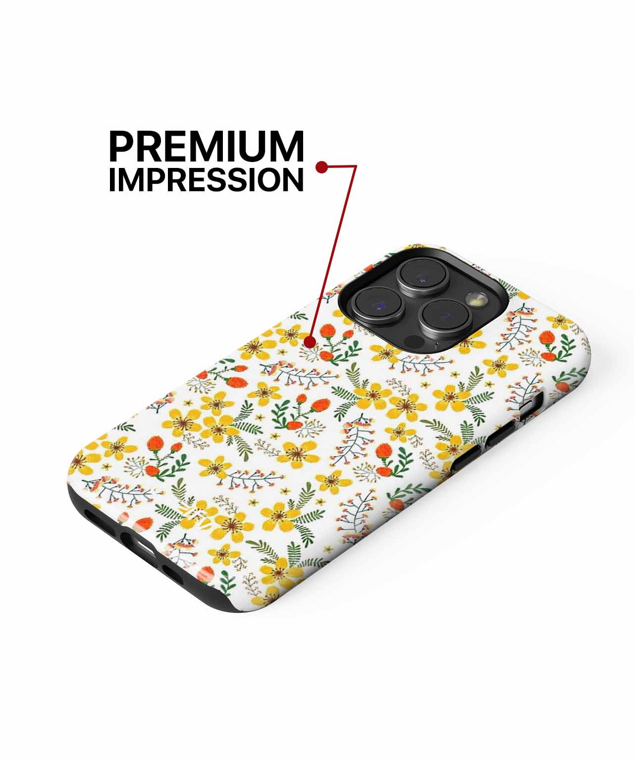 Cheerful Floral Fantasy with Tiny Foxes iPhone case Case Cazify - Delivery Canada