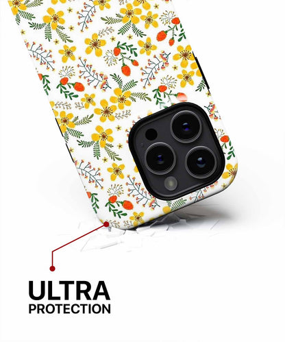 Cheerful Floral Fantasy with Tiny Foxes iPhone case Case Cazify - Delivery Canada