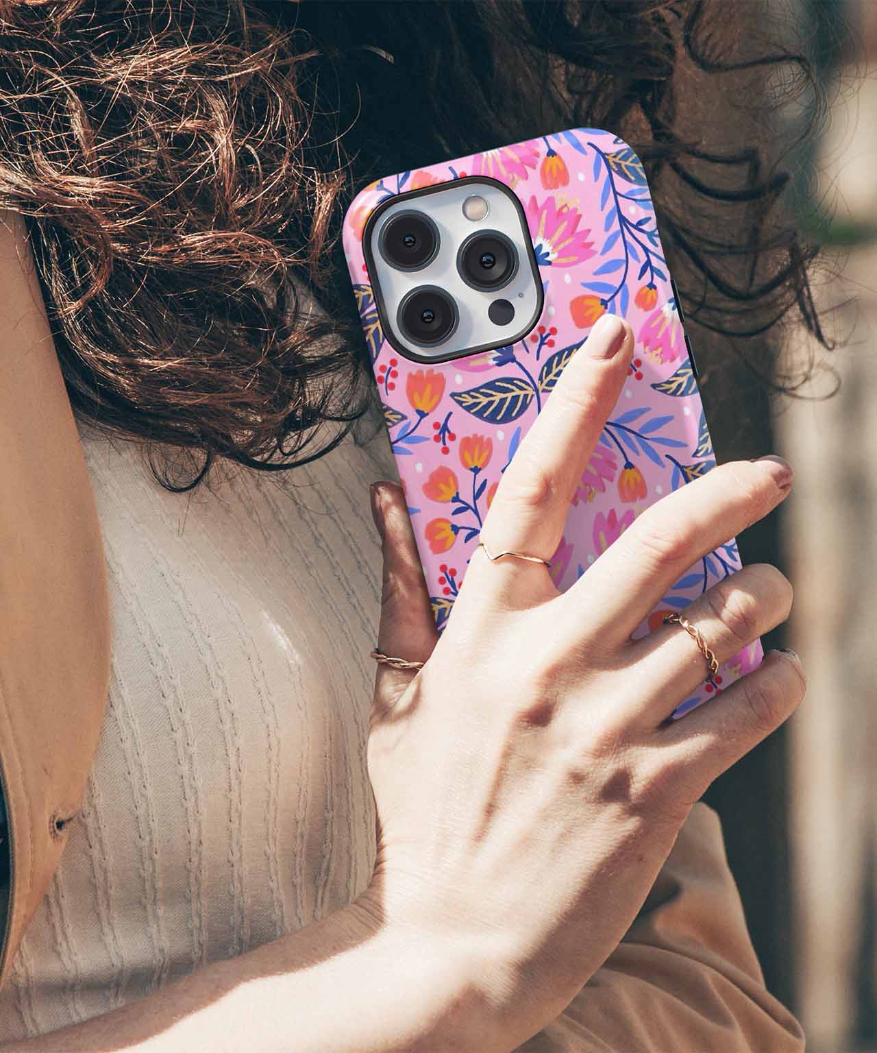 Cheerful Floral Fiesta Pattern iPhone case Case Cazify - Delivery Canada