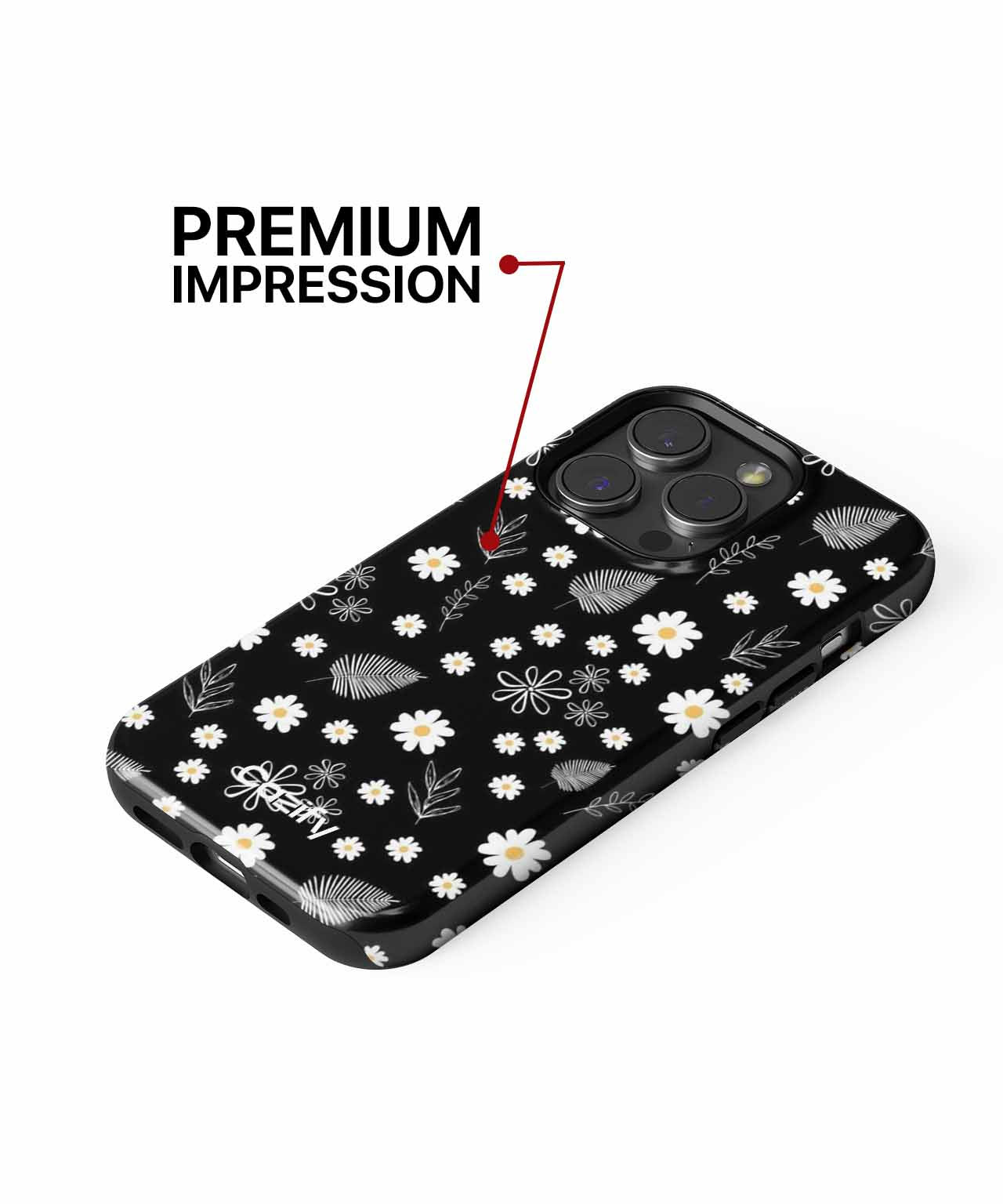 Cheerful Floral Party on Black iPhone case Case Cazify - Delivery Canada
