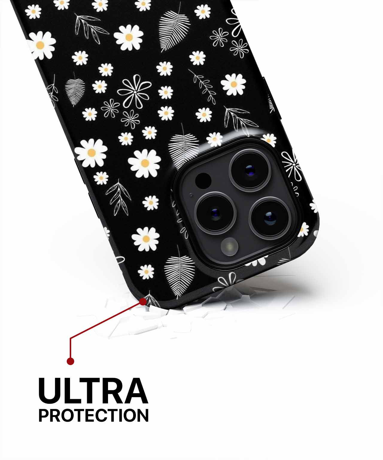 Cheerful Floral Party on Black iPhone case Case Cazify - Delivery Canada
