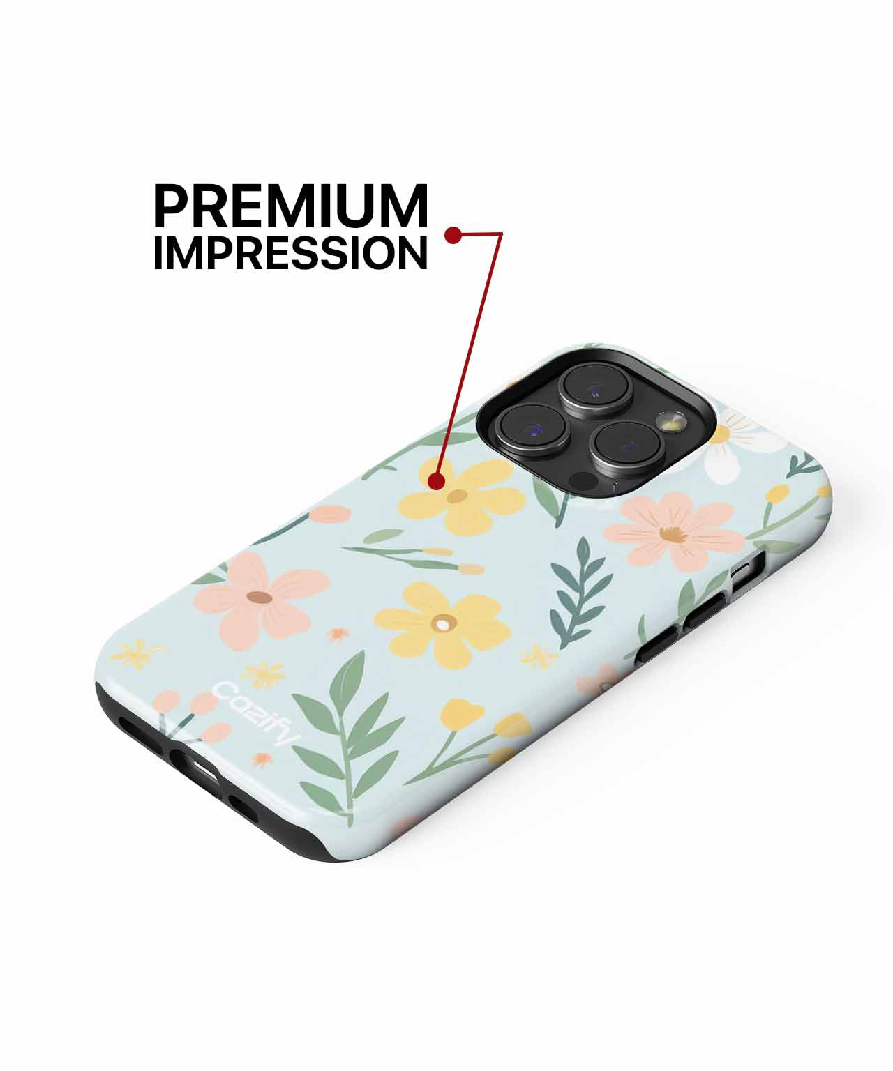Cheerful Floral Symphony in Blue iPhone case Case Cazify - Delivery Canada