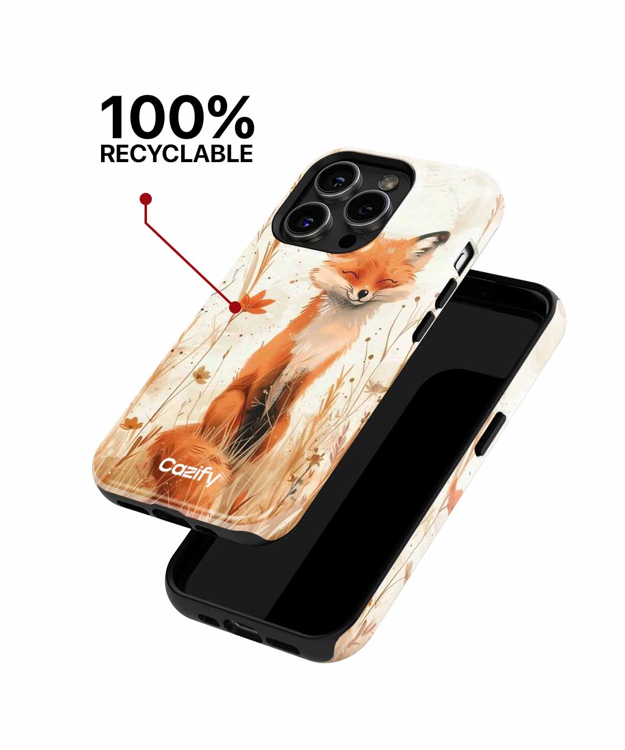 Cheerful Fox in a Sunny Meadow iPhone case Case Cazify - Delivery Canada