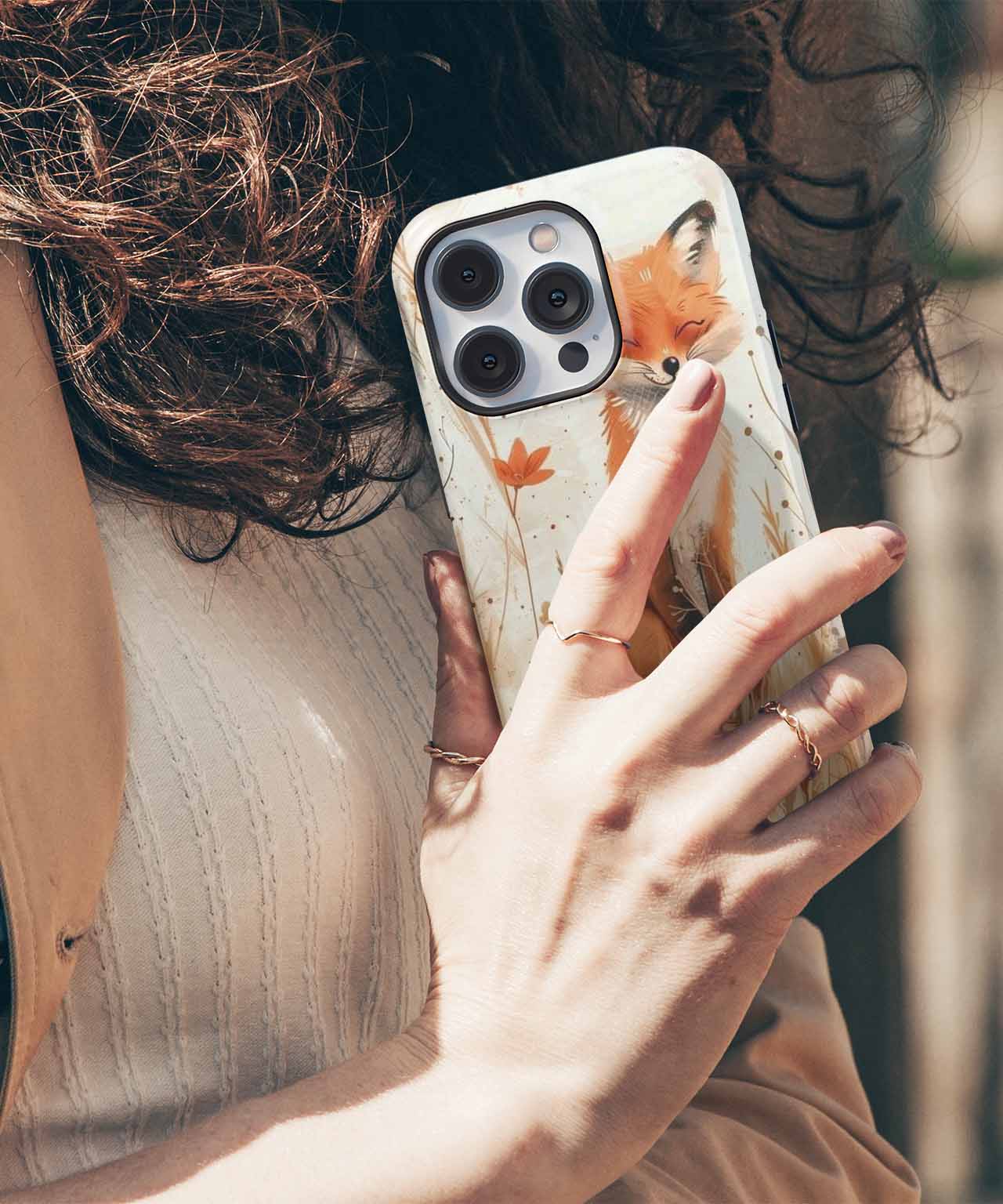 Cheerful Fox in a Sunny Meadow iPhone case Case Cazify - Delivery Canada