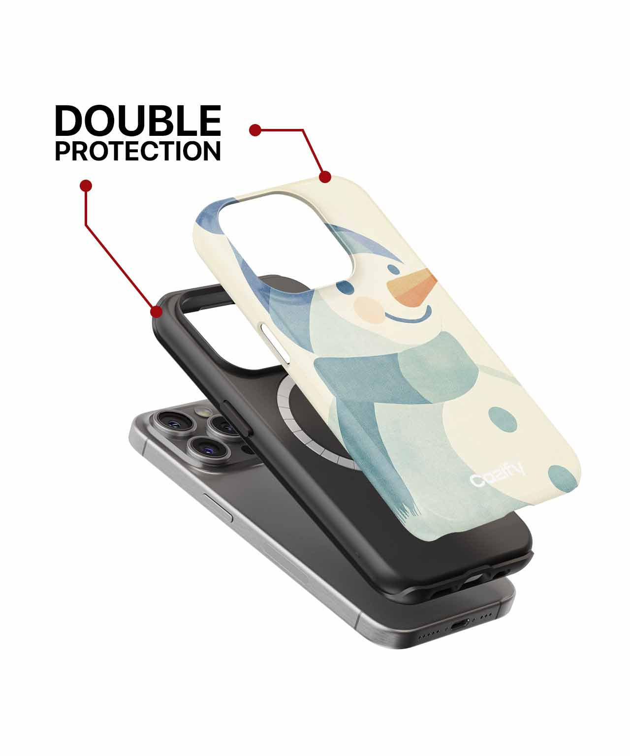 Cheerful Frosty Friend with a Hat iPhone case Case Cazify - Delivery Canada