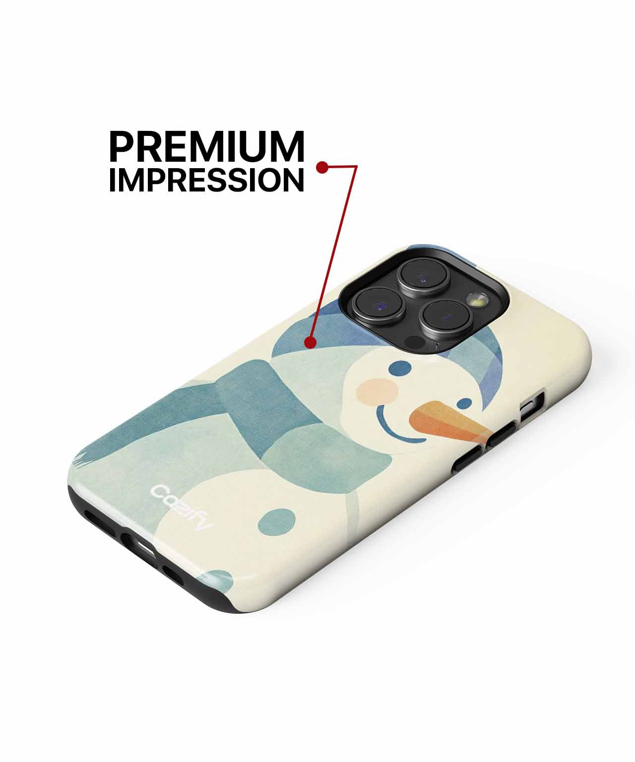Cheerful Frosty Friend with a Hat iPhone case Case Cazify - Delivery Canada