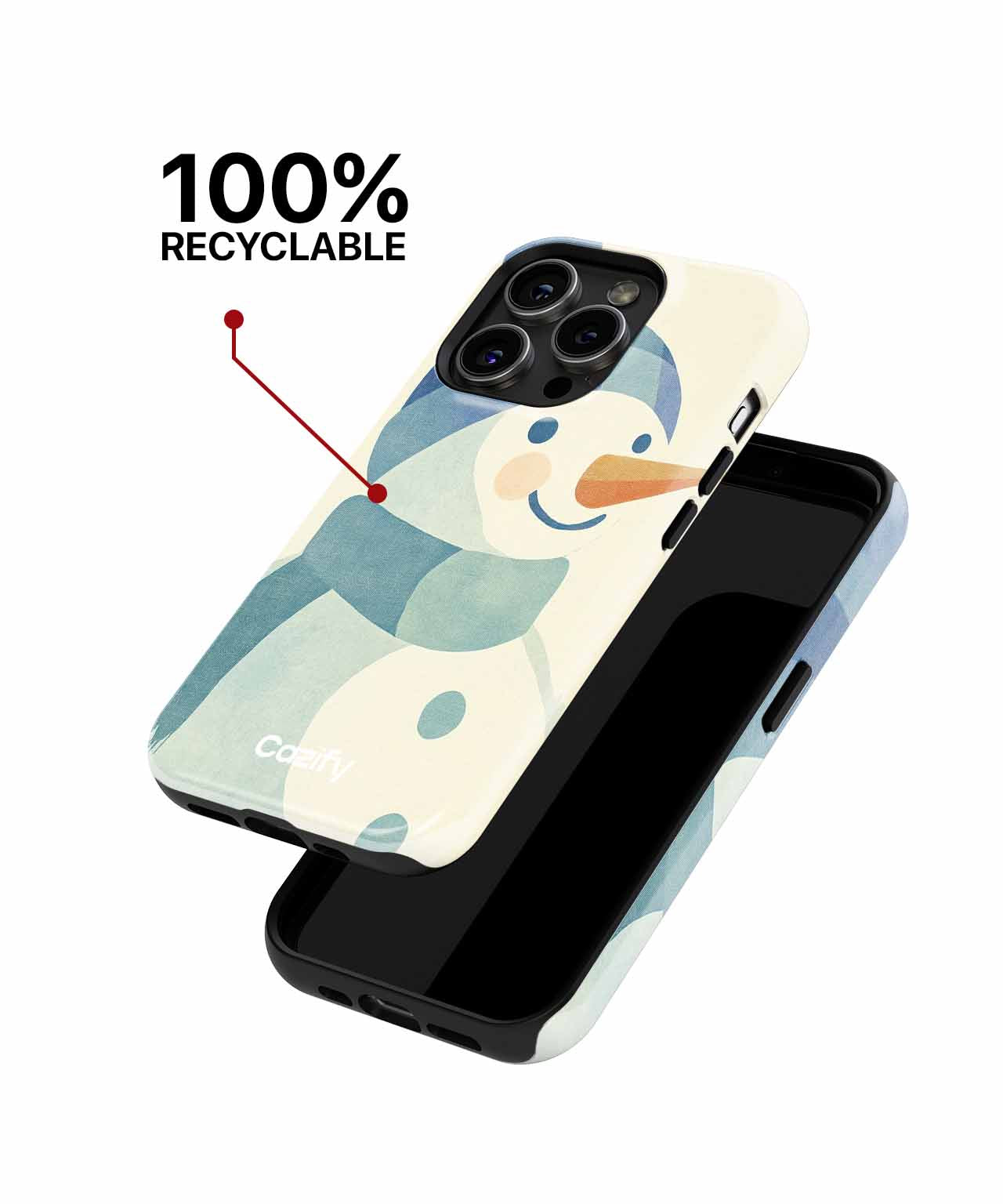 Cheerful Frosty Friend with a Hat iPhone case Case Cazify - Delivery Canada