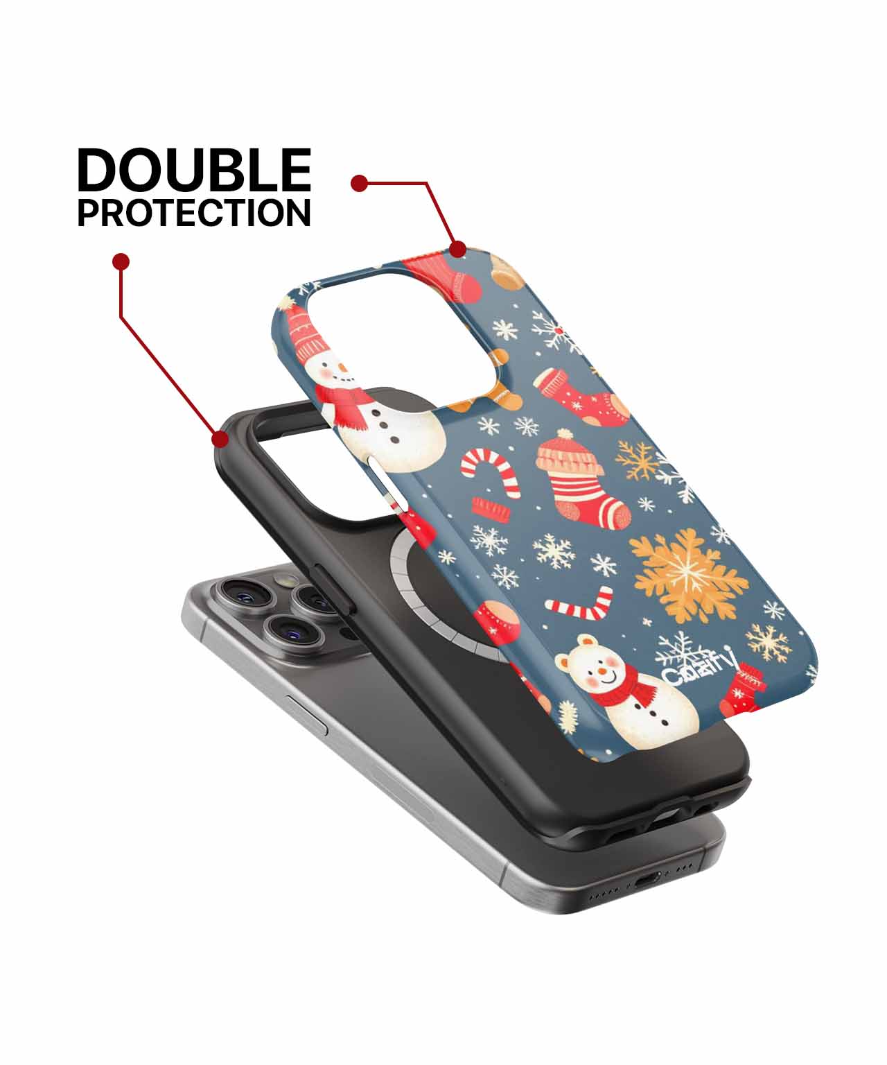 Cheerful Frosty Friends Holiday Fun iPhone case Case Cazify - Delivery Canada