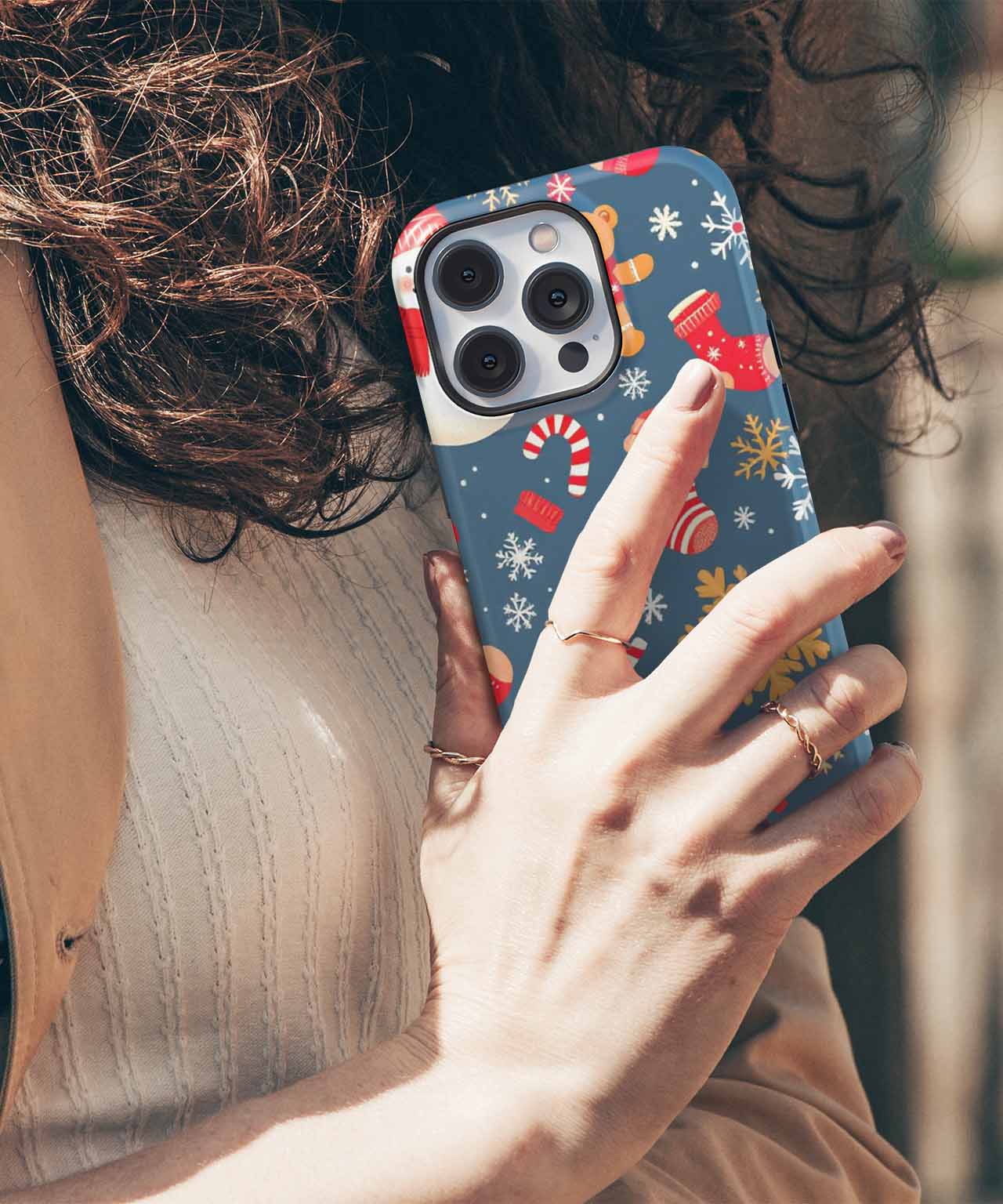Cheerful Frosty Friends Holiday Fun iPhone case Case Cazify - Delivery Canada