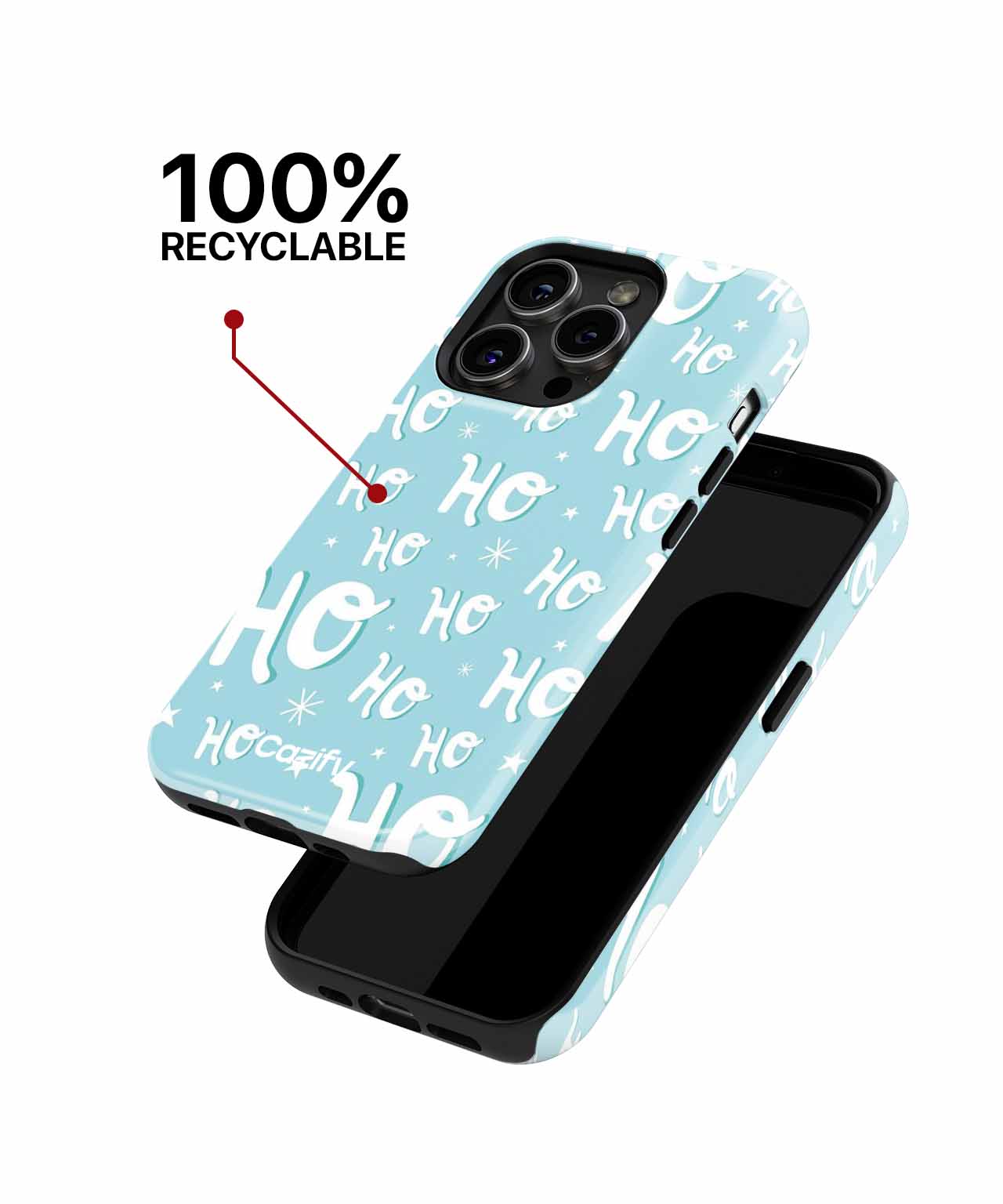 Cheerful Ho Ho Holiday Fun iPhone case Case Cazify - Delivery Canada