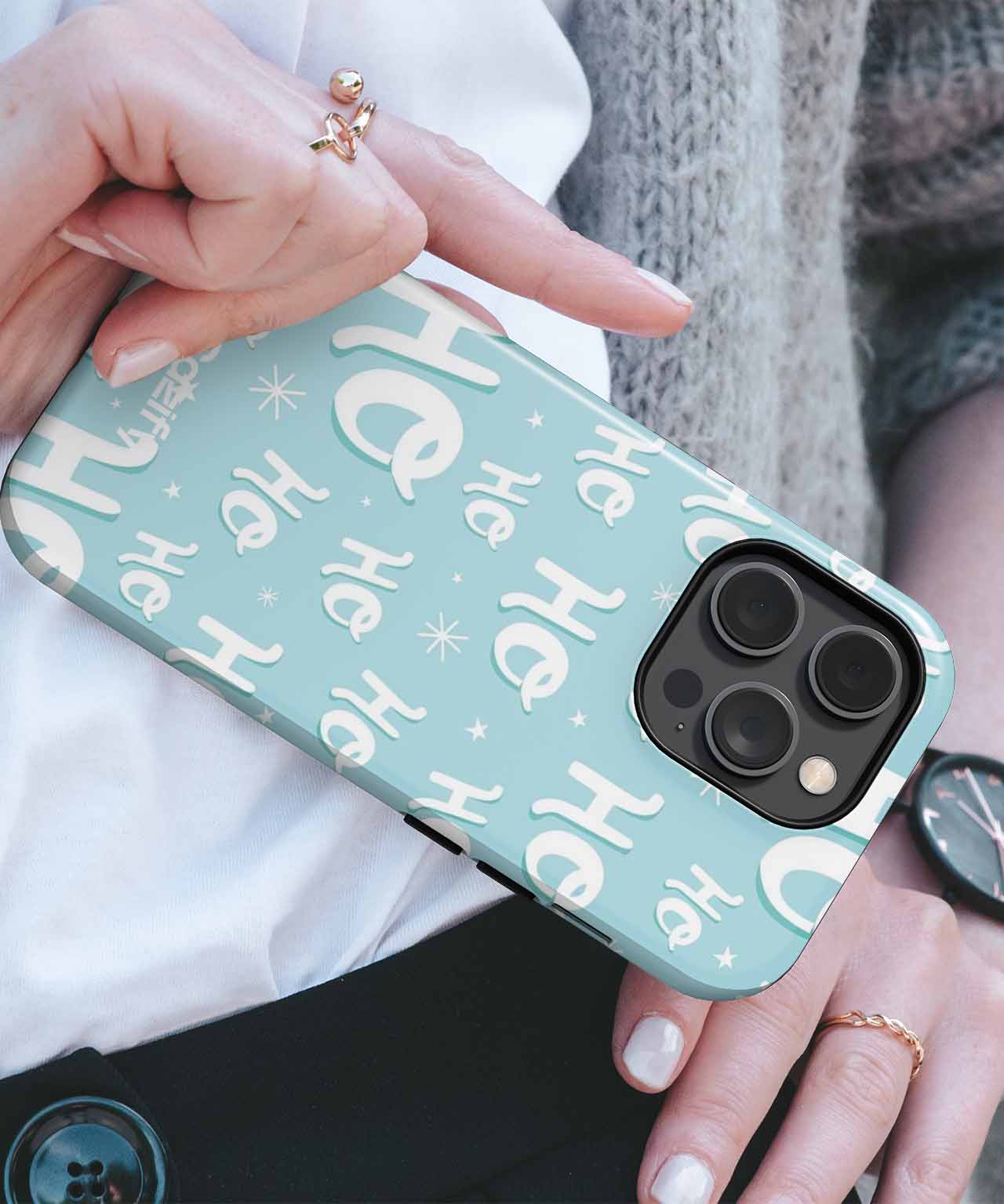 Cheerful Ho Ho Holiday Fun iPhone case Case Cazify - Delivery Canada