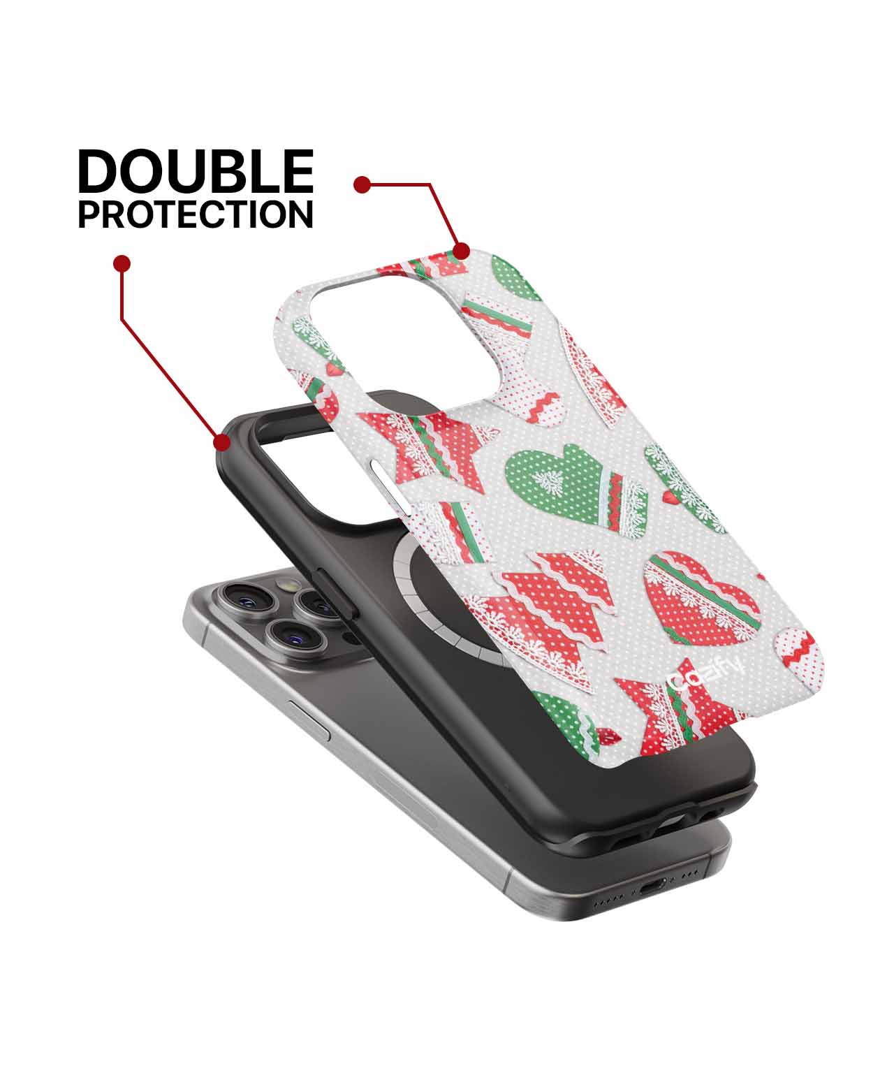 Cheerful Holiday Patterns of Joy iPhone case Case Cazify - Delivery Canada
