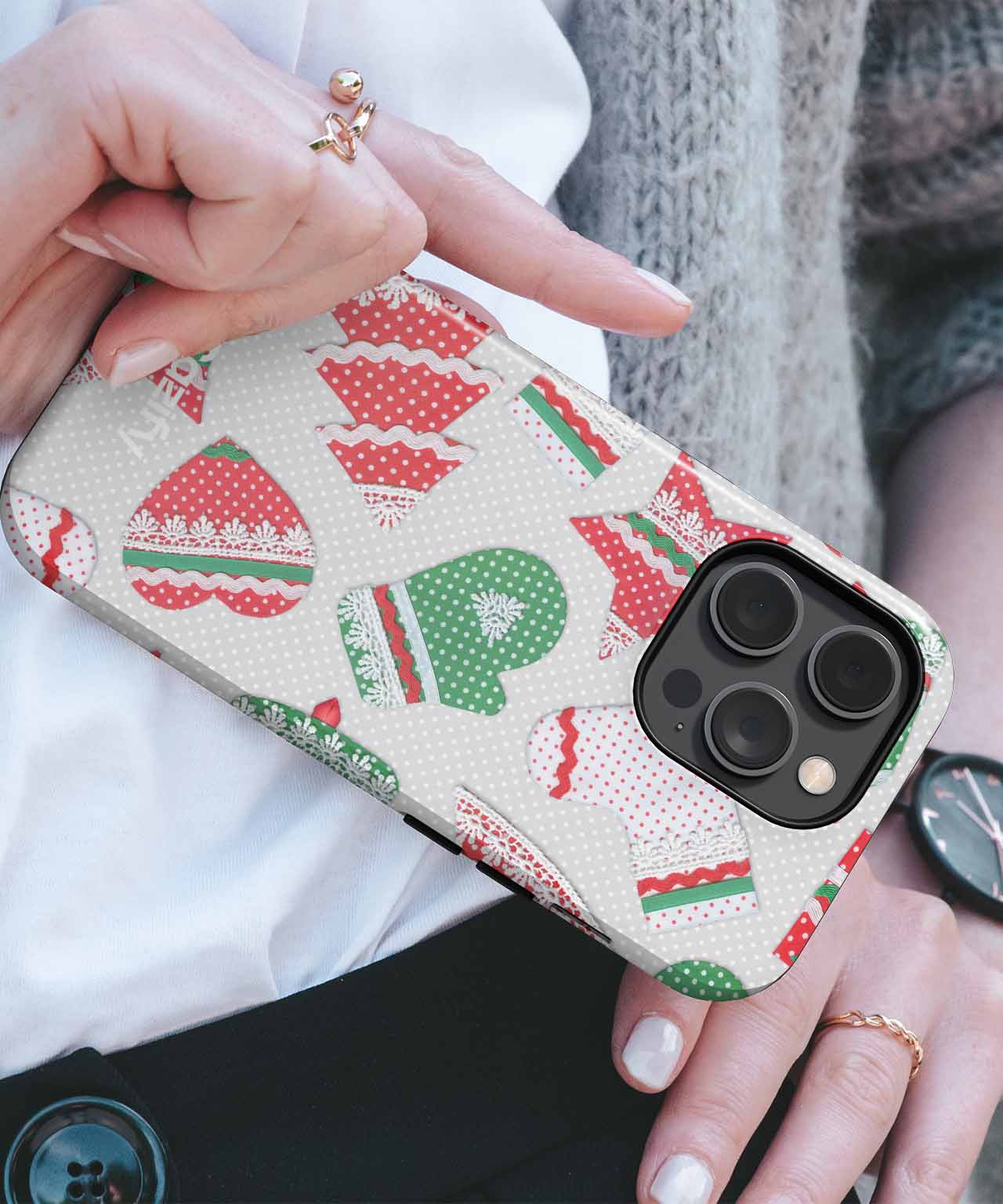 Cheerful Holiday Patterns of Joy iPhone case Case Cazify - Delivery Canada