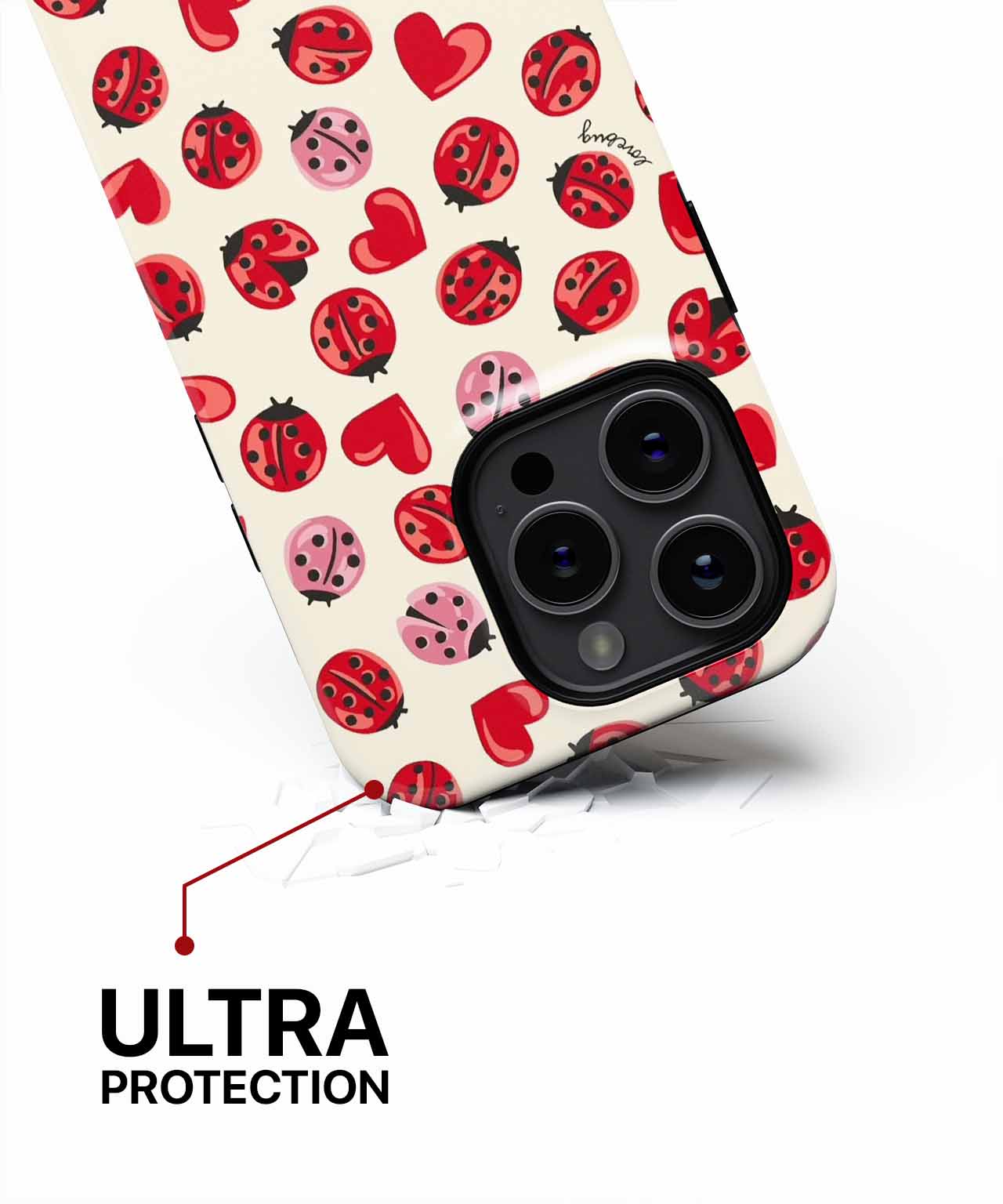 Cheerful Ladybugs and Sweet Hearts Design iPhone case Case Cazify - Delivery Canada