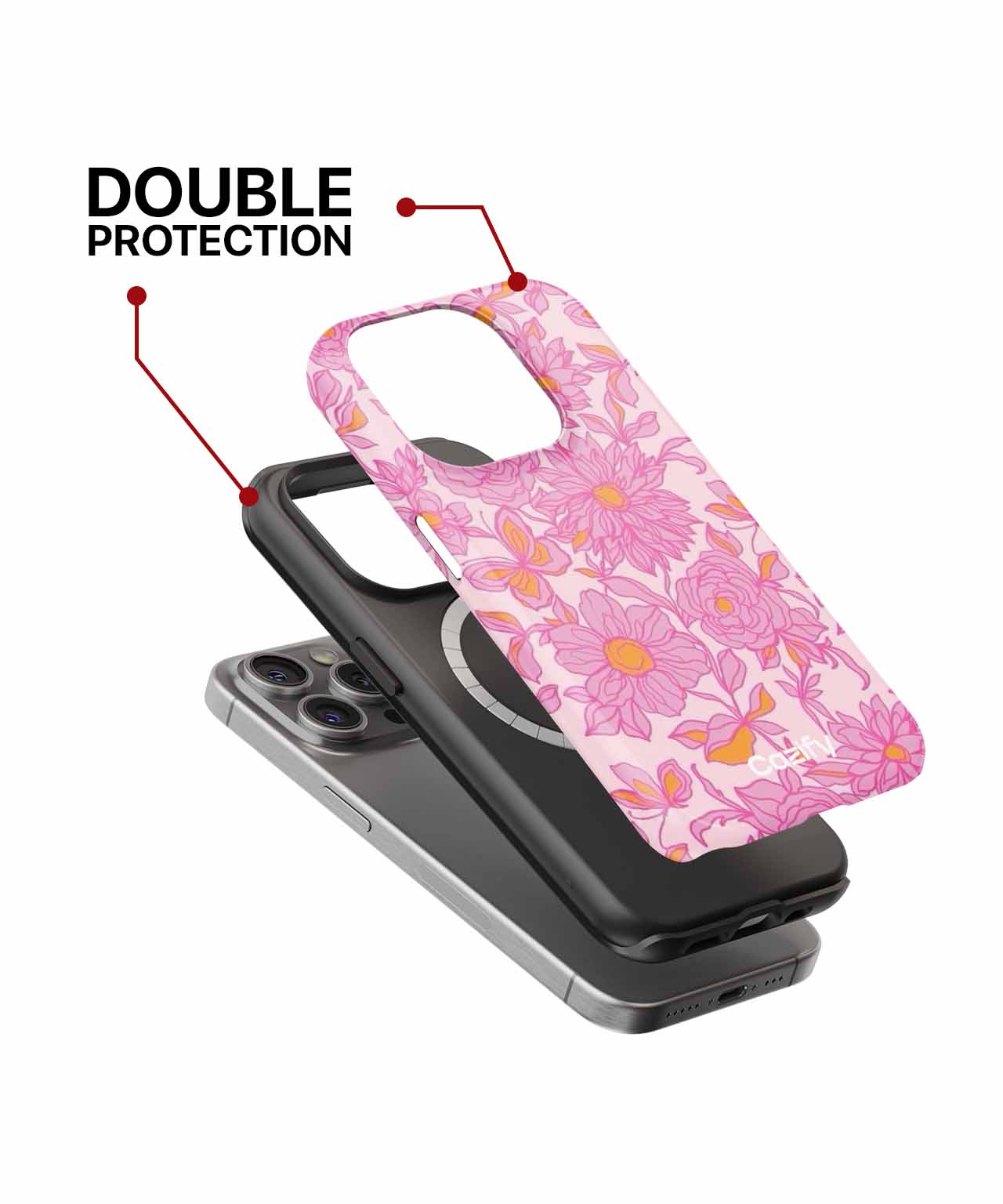 Cheerful Pink Floral Garden Delight iPhone case Case Cazify - Delivery Canada