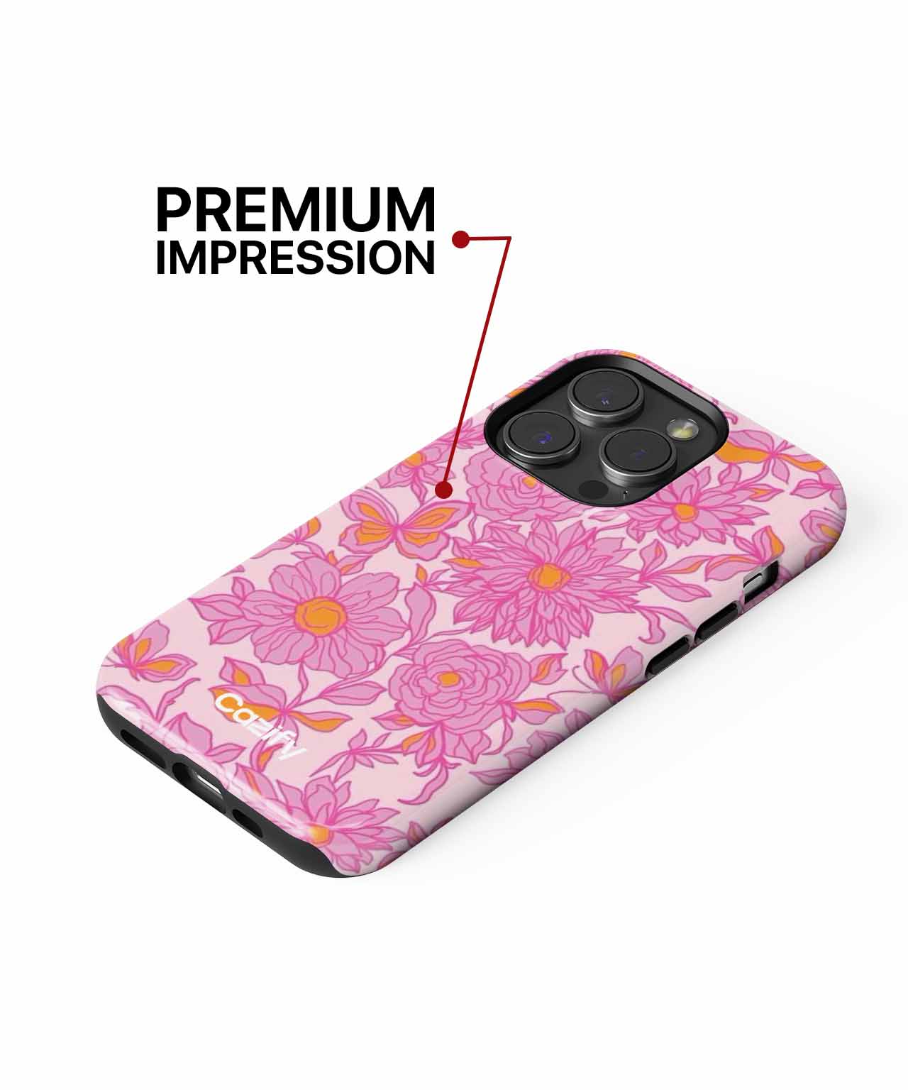 Cheerful Pink Floral Garden Delight iPhone case Case Cazify - Delivery Canada