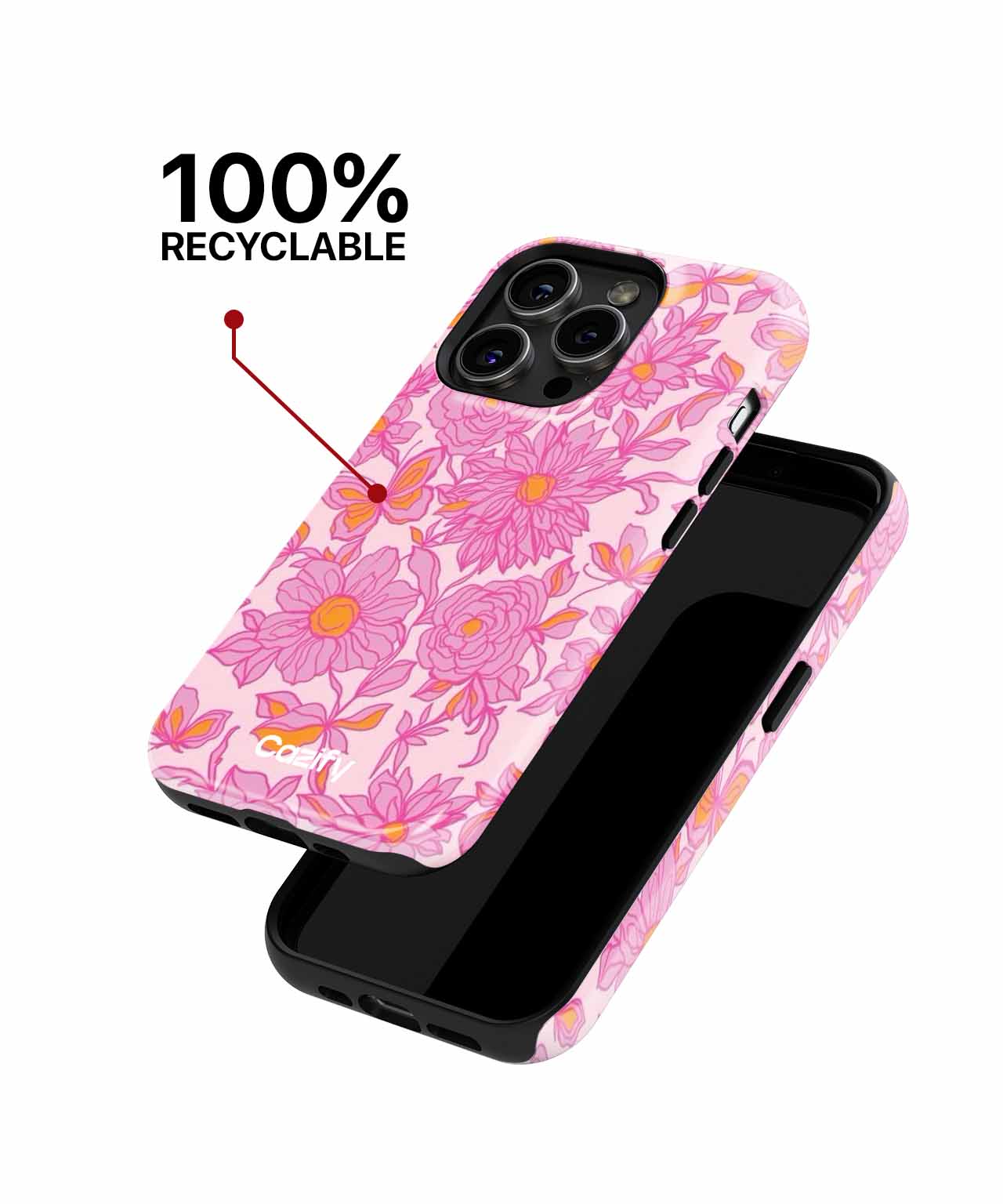 Cheerful Pink Floral Garden Delight iPhone case Case Cazify - Delivery Canada