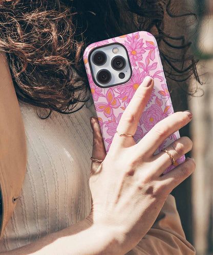 Cheerful Pink Floral Garden Delight iPhone case Case Cazify - Delivery Canada