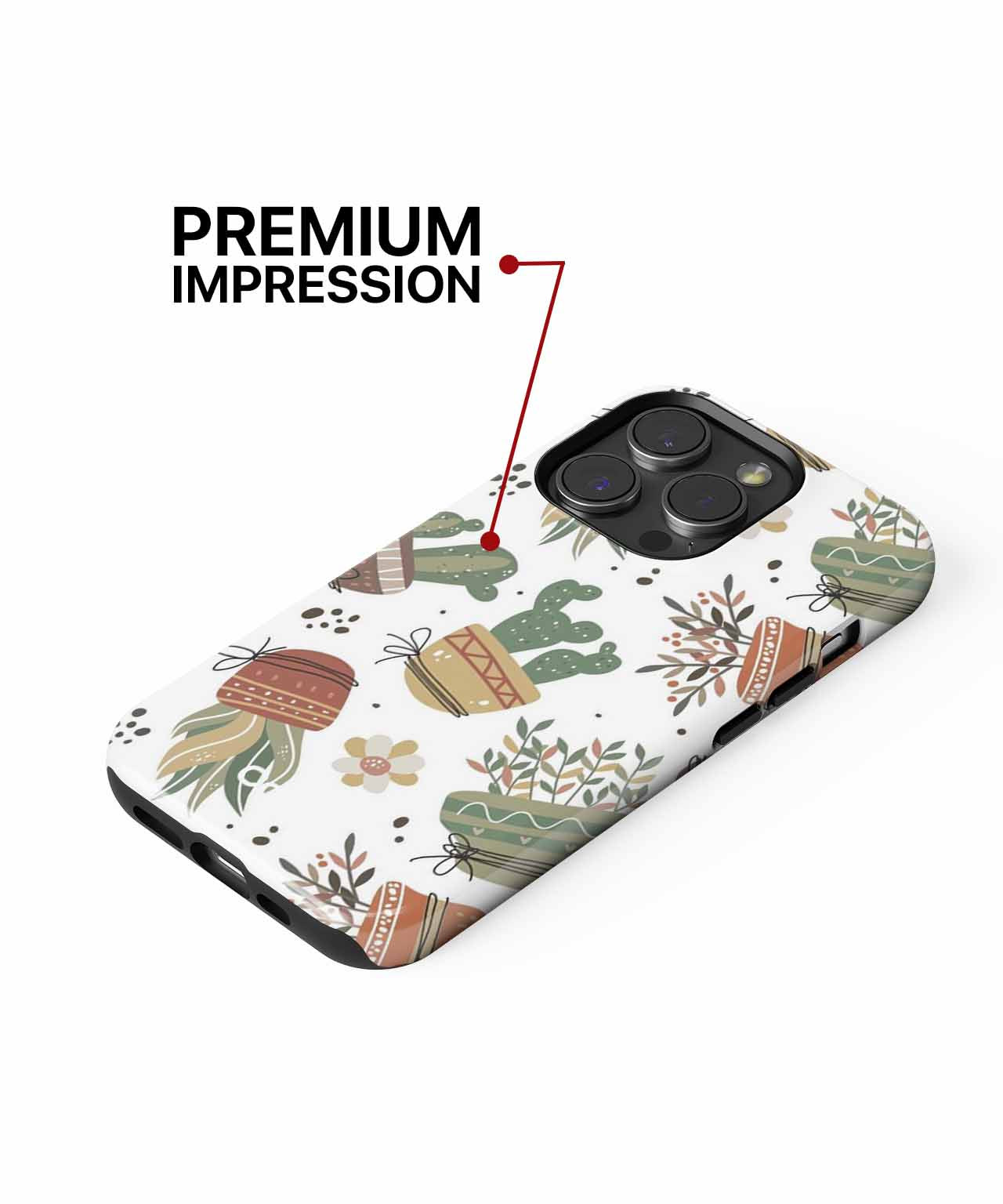 Cheerful Plant Party with Cacti and Flowers iPhone case Case Cazify - Delivery Canada