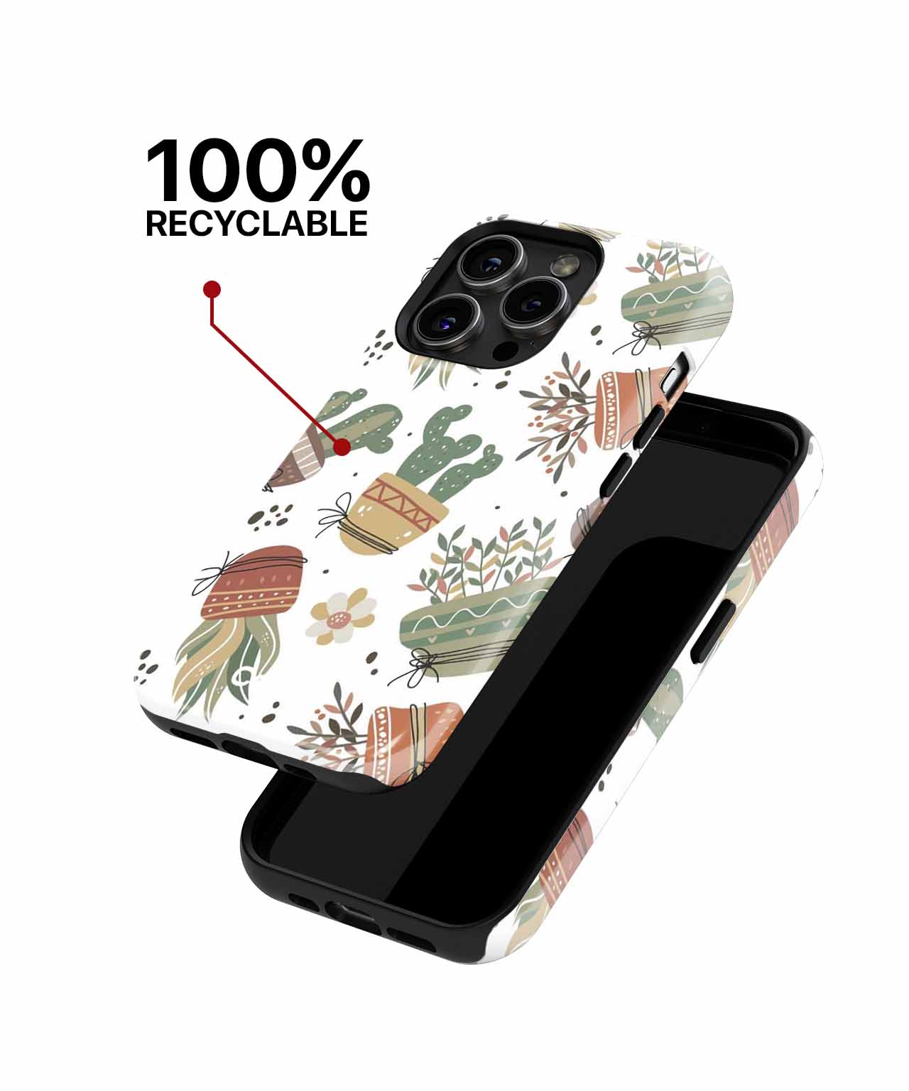 Cheerful Plant Party with Cacti and Flowers iPhone case Case Cazify - Delivery Canada