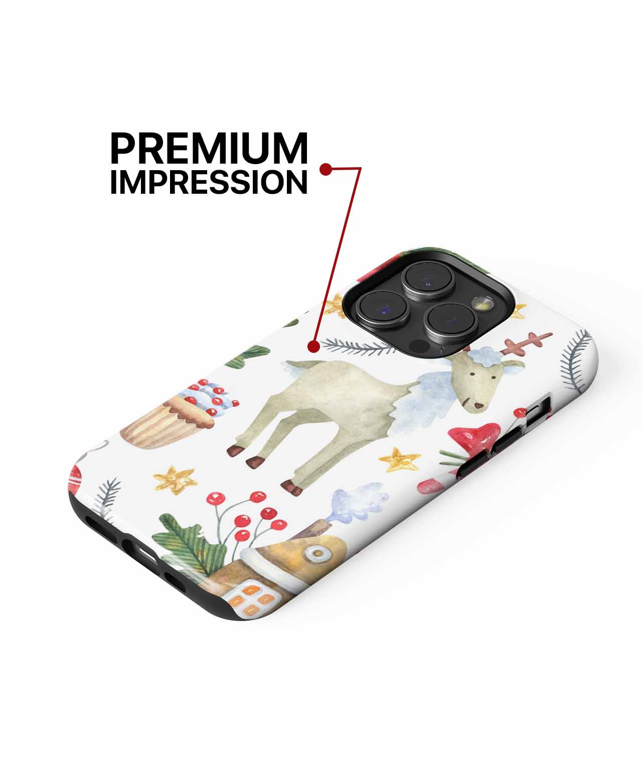 Cheerful Reindeer Among Holiday Treats iPhone case Case Cazify - Delivery Canada