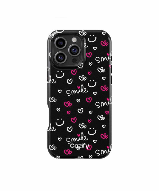 Cheerful Smile Heart Pattern Design iPhone case Case Cazify - Delivery Canada