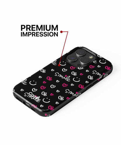 Cheerful Smile Heart Pattern Design iPhone case Case Cazify - Delivery Canada