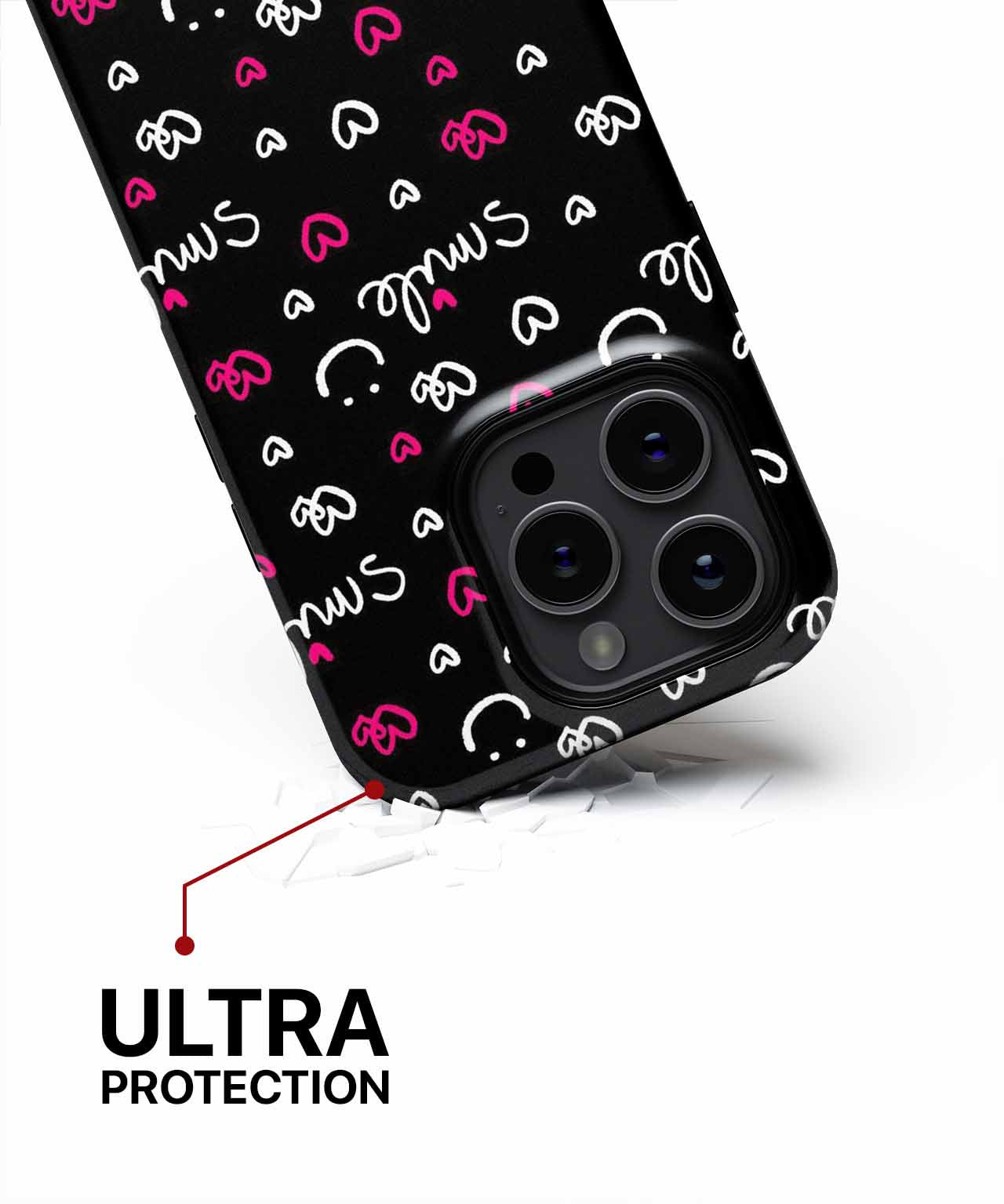 Cheerful Smile Heart Pattern Design iPhone case Case Cazify - Delivery Canada