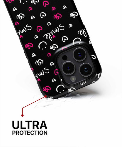 Cheerful Smile Heart Pattern Design iPhone case Case Cazify - Delivery Canada
