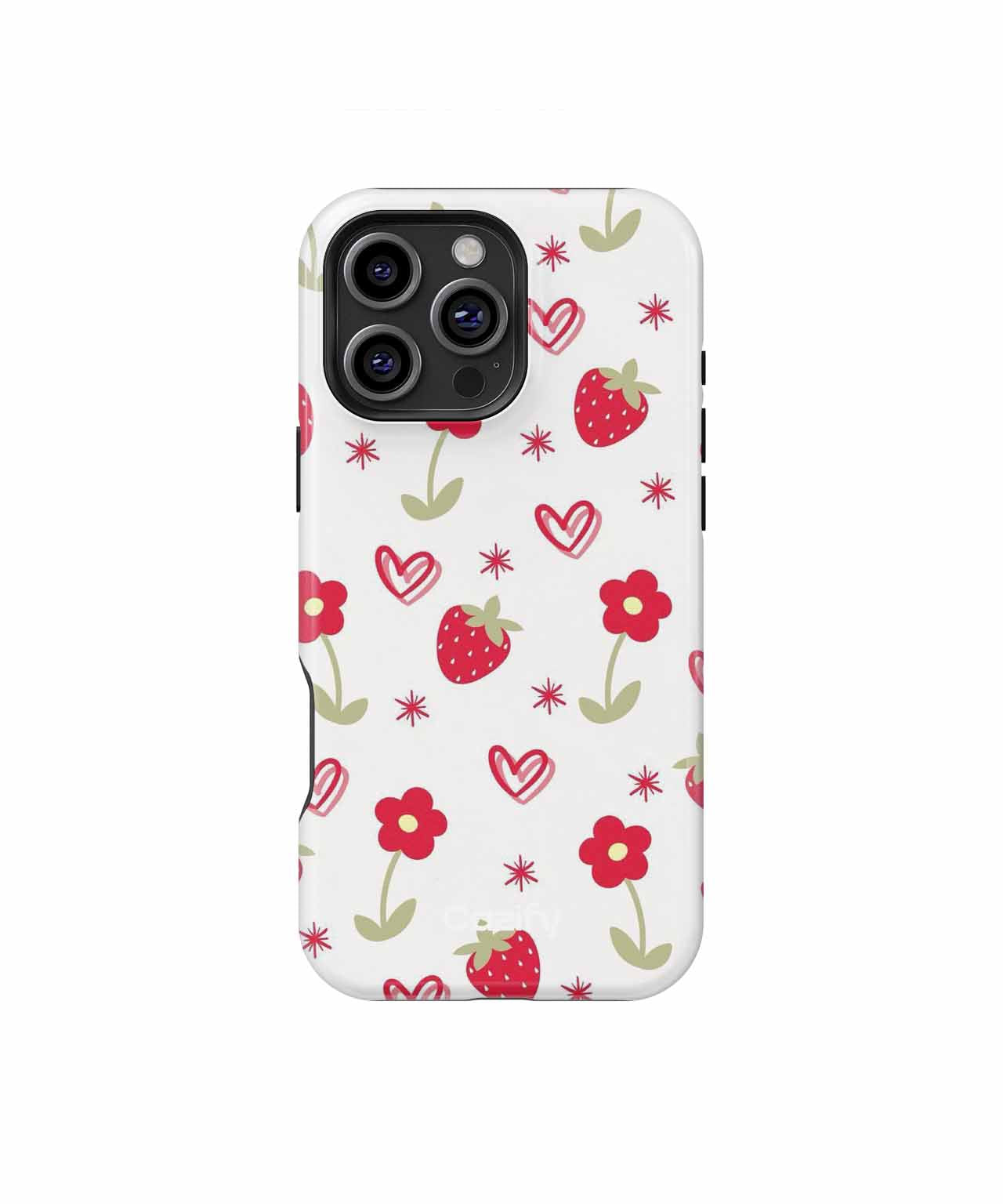 Cheerful Strawberry Flower Garden Pattern iPhone case Case Cazify - Delivery Canada