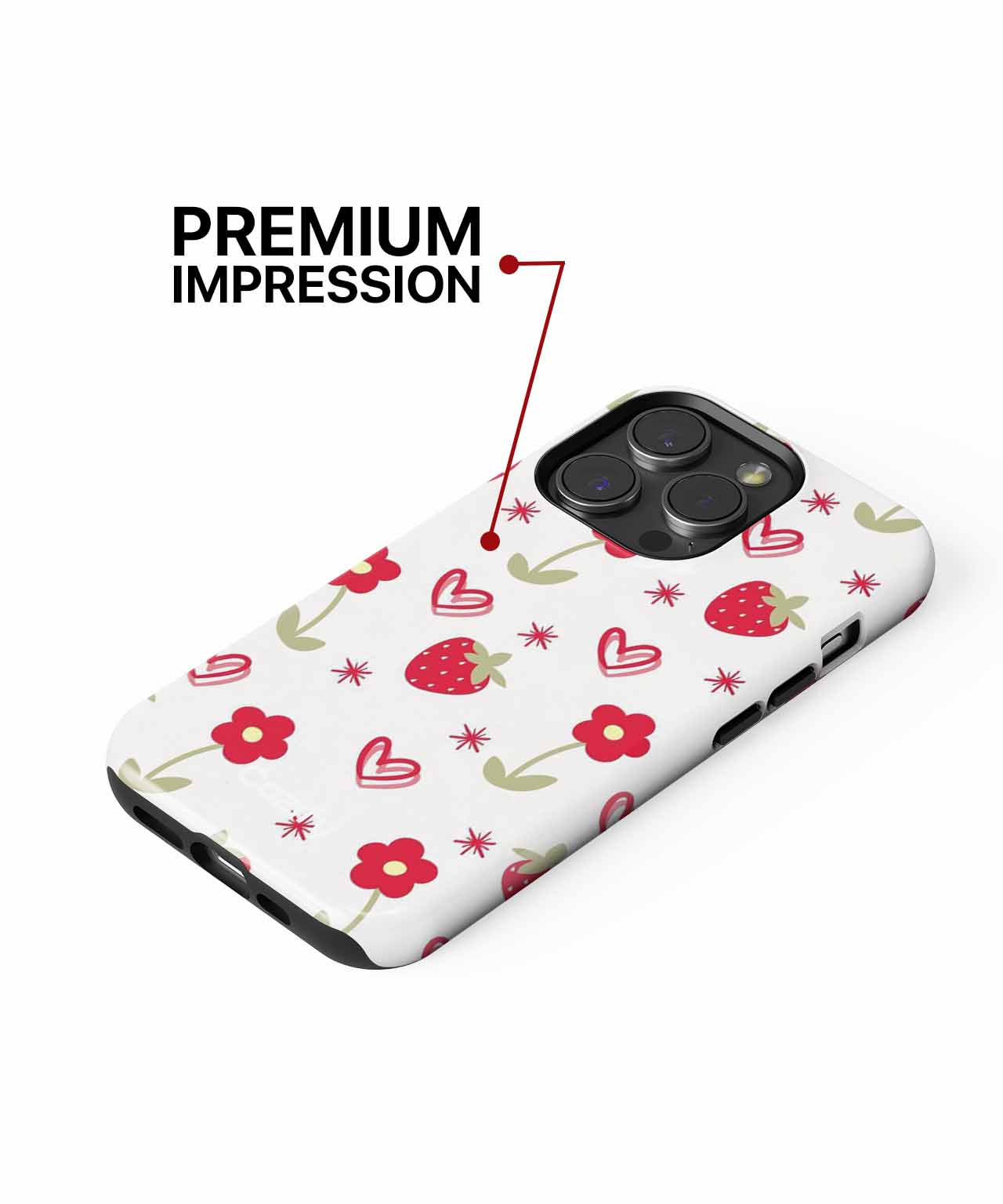 Cheerful Strawberry Flower Garden Pattern iPhone case Case Cazify - Delivery Canada